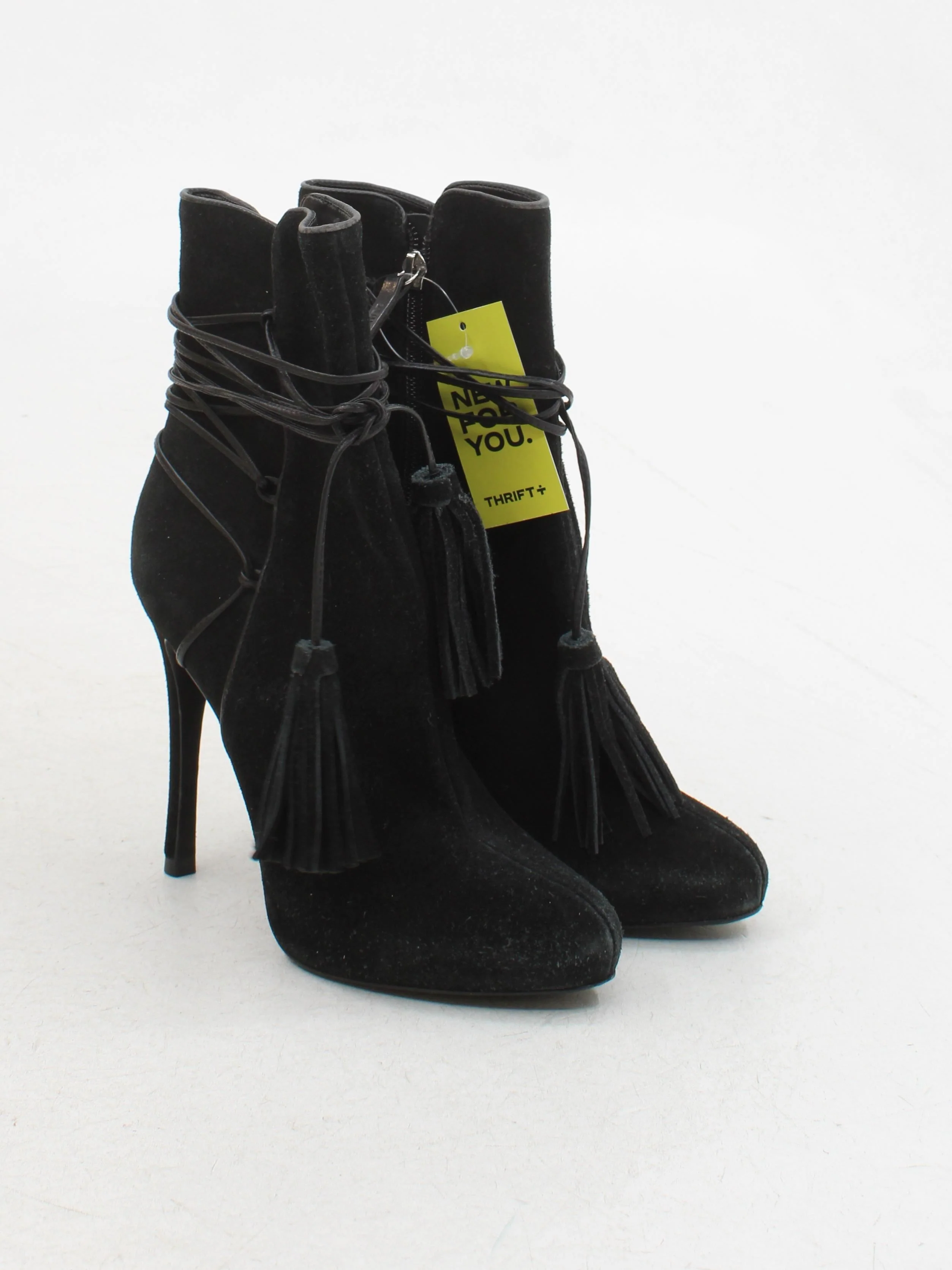 Schutz Women's Boots UK 4.5 Black Suede with Leather Chelsea - Image 4