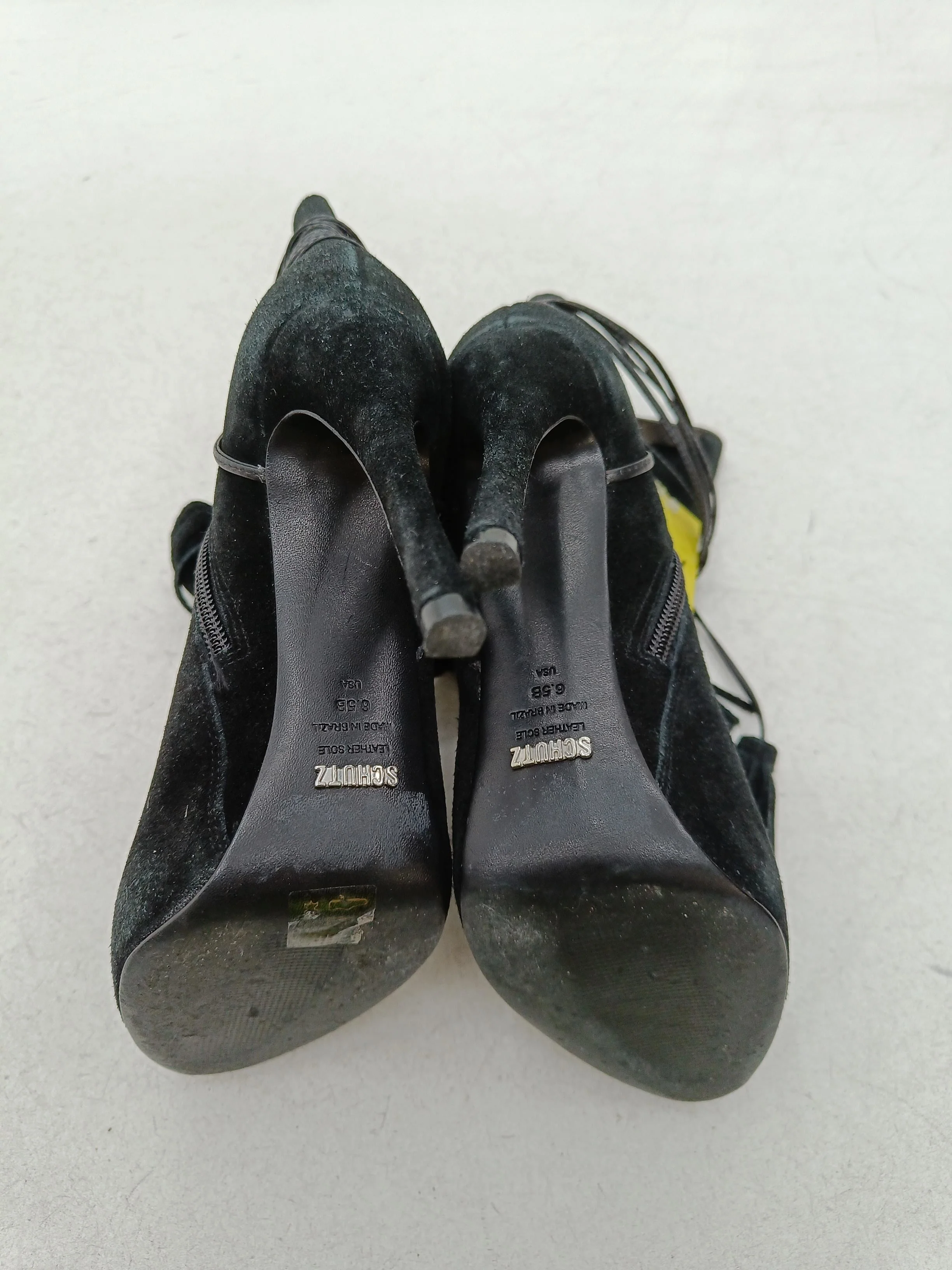 Schutz Women's Boots UK 4.5 Black Suede with Leather Chelsea - Image 7