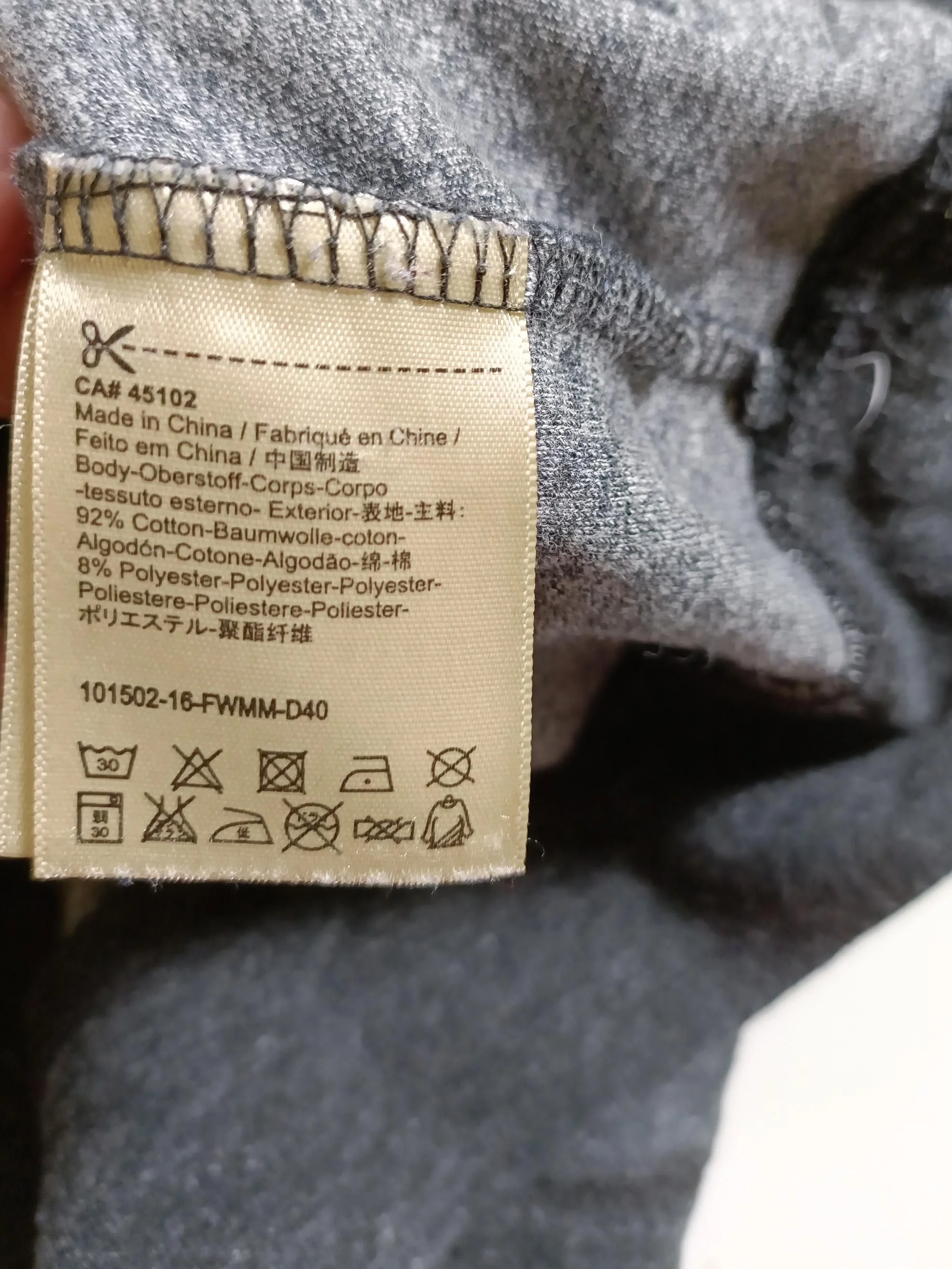 Scotch & Soda Men's Hoodie L Grey Cotton with Polyester Pullover - Image 6