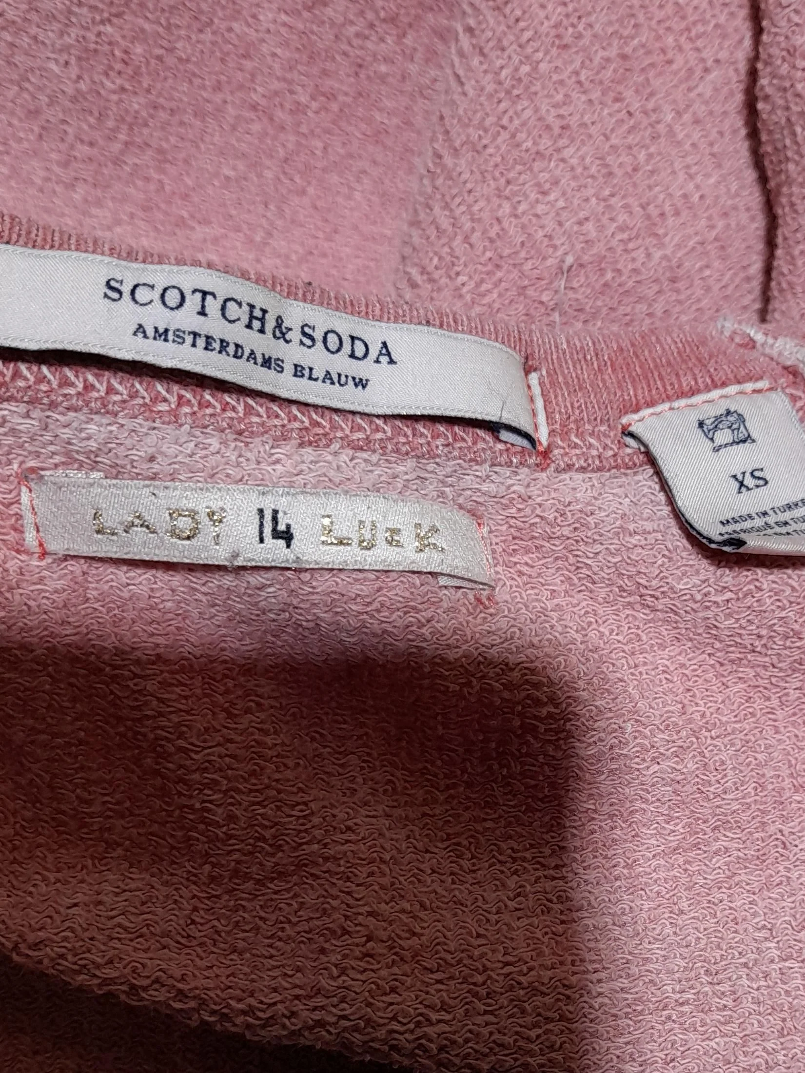 Scotch & Soda Men's Hoodie XS Pink Cotton with Polyester Pullover - Image 6