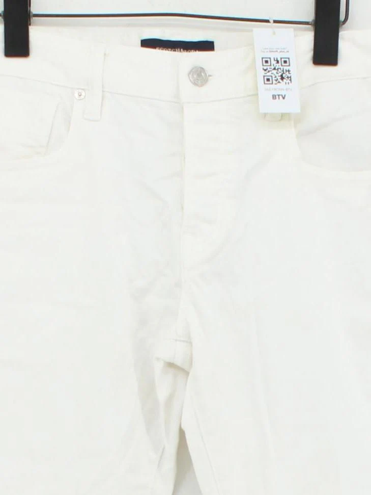 Scotch & Soda Men's Jeans W 30 in White Cotton with Polyester, Elastane Skinny - Image 3