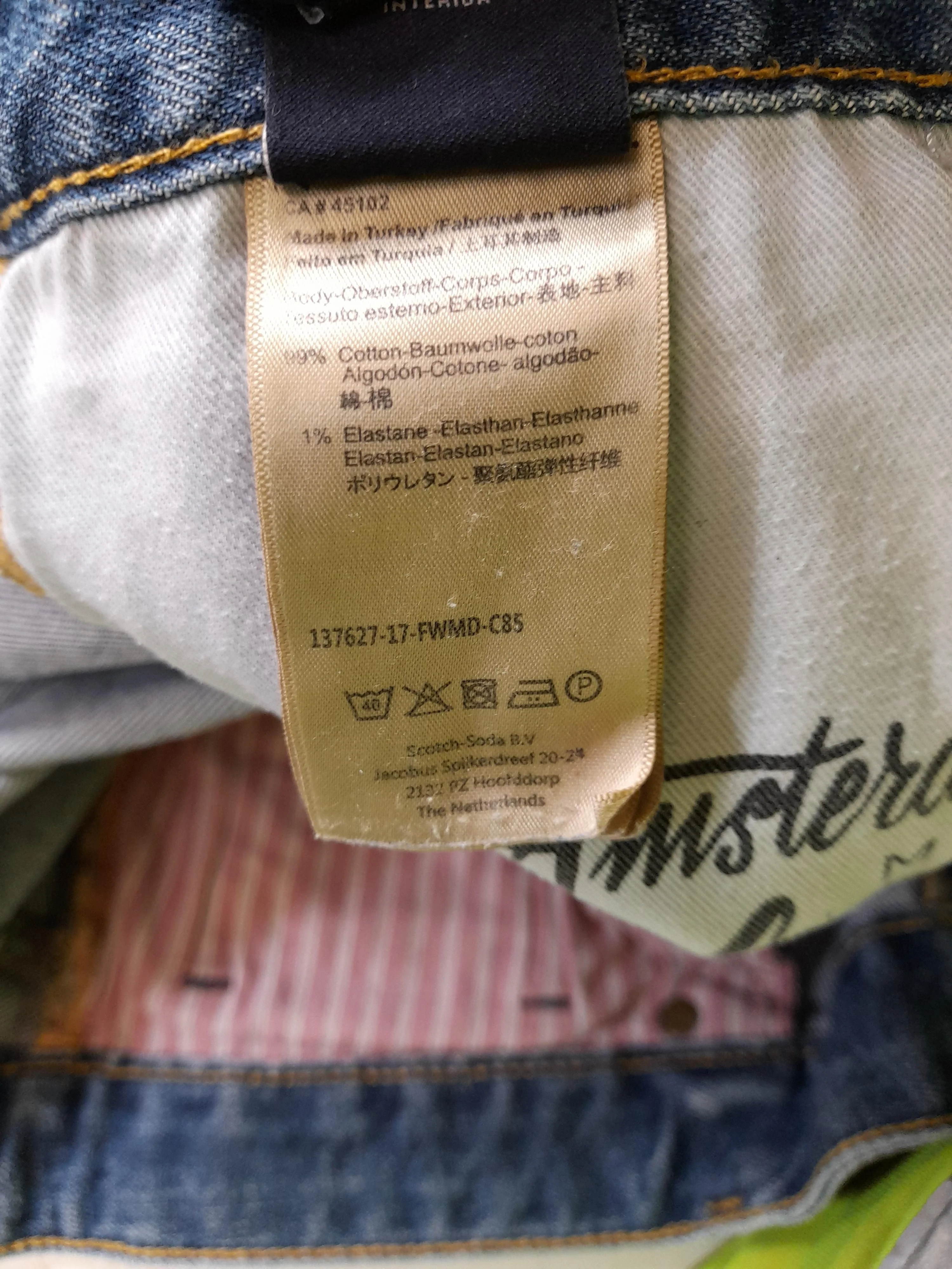 Scotch & Soda Men's Jeans W 32 in; L 32 in Blue Cotton with Elastane Straight - Image 6