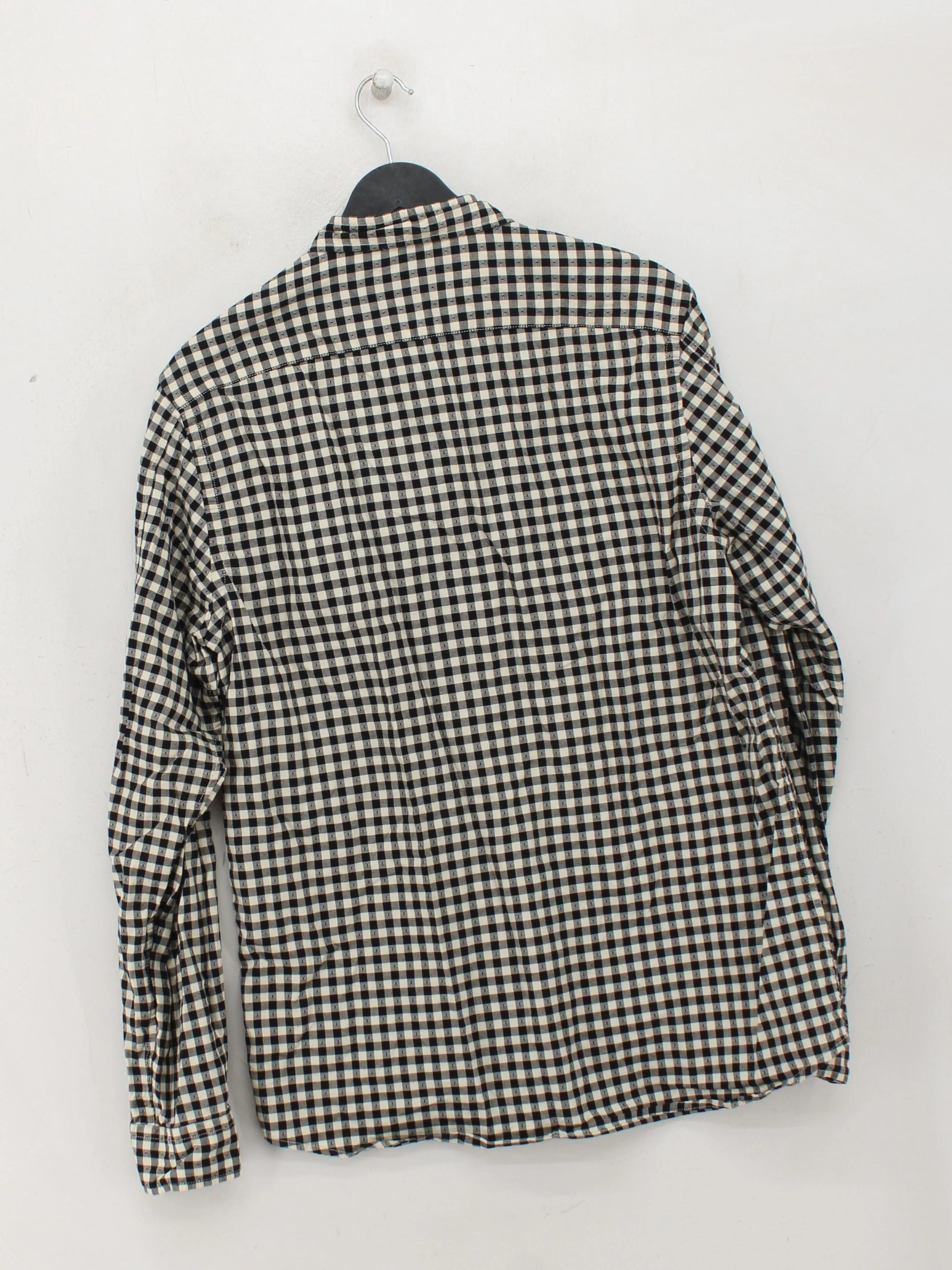 Scotch & Soda Men's Shirt M Black Checkered 100% Cotton Basic - Image 2