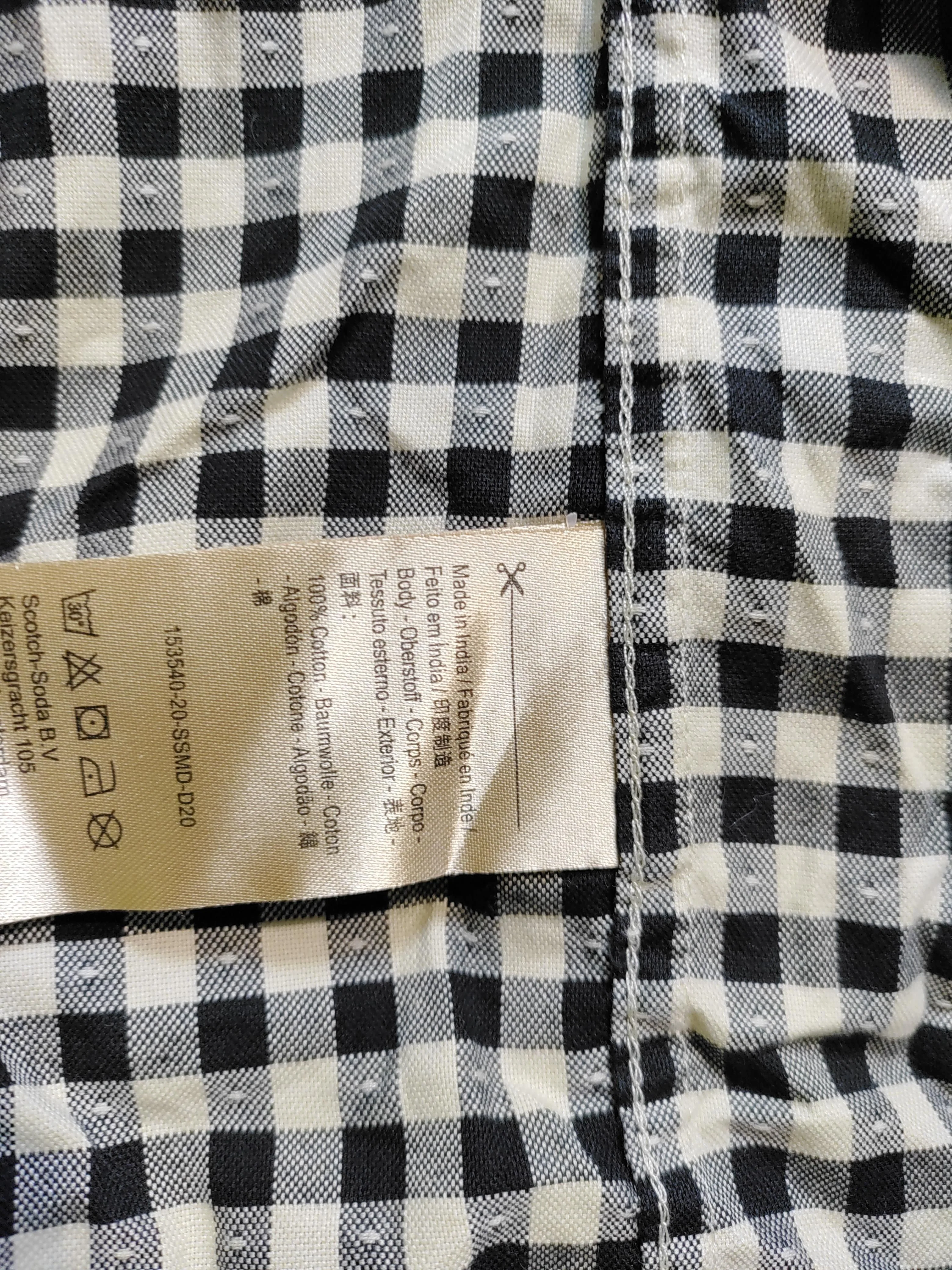 Scotch & Soda Men's Shirt M Black Checkered 100% Cotton Basic - Image 6