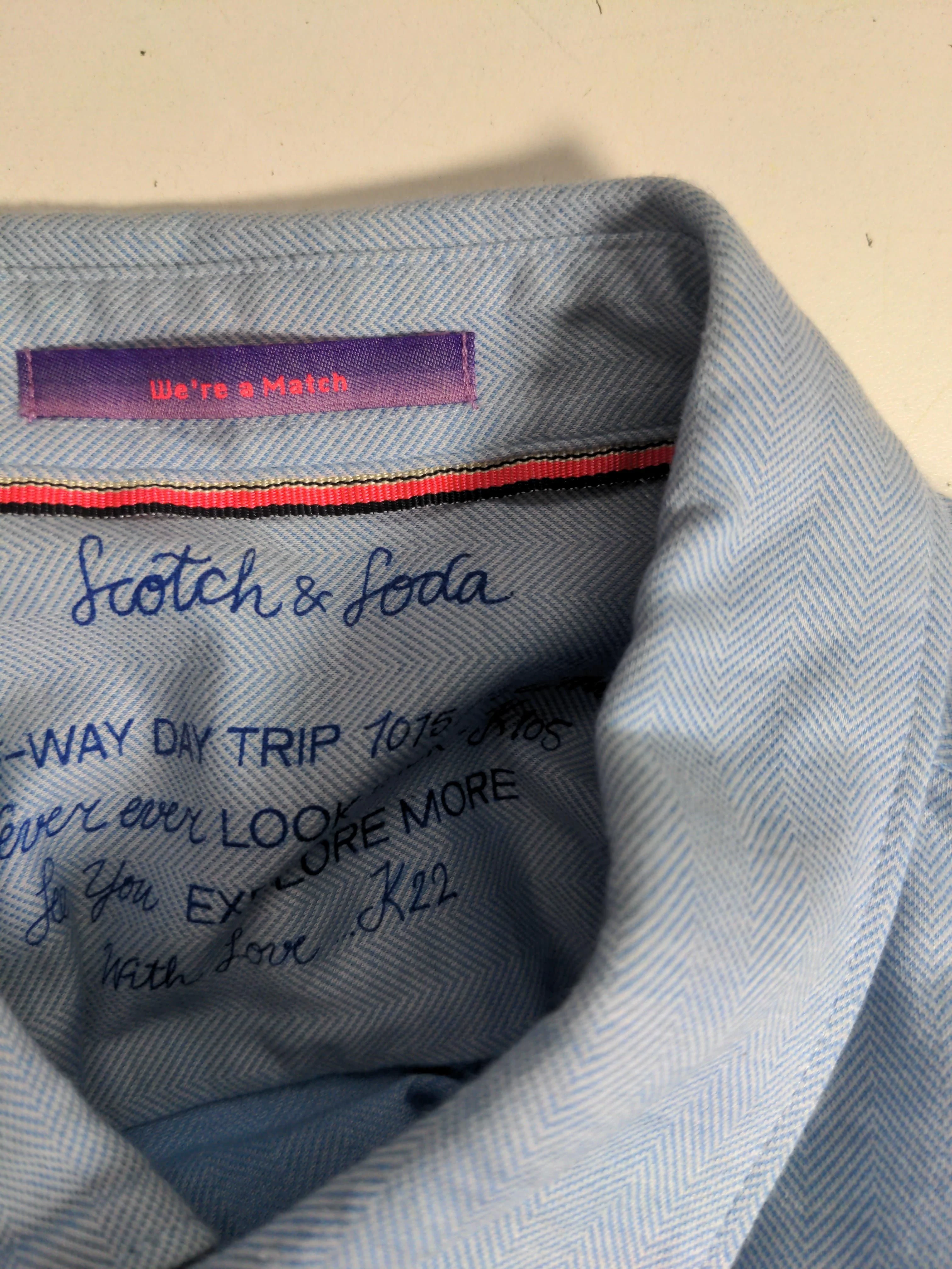 Scotch & Soda Men's Shirt M Blue 100% Cotton Basic - Image 5
