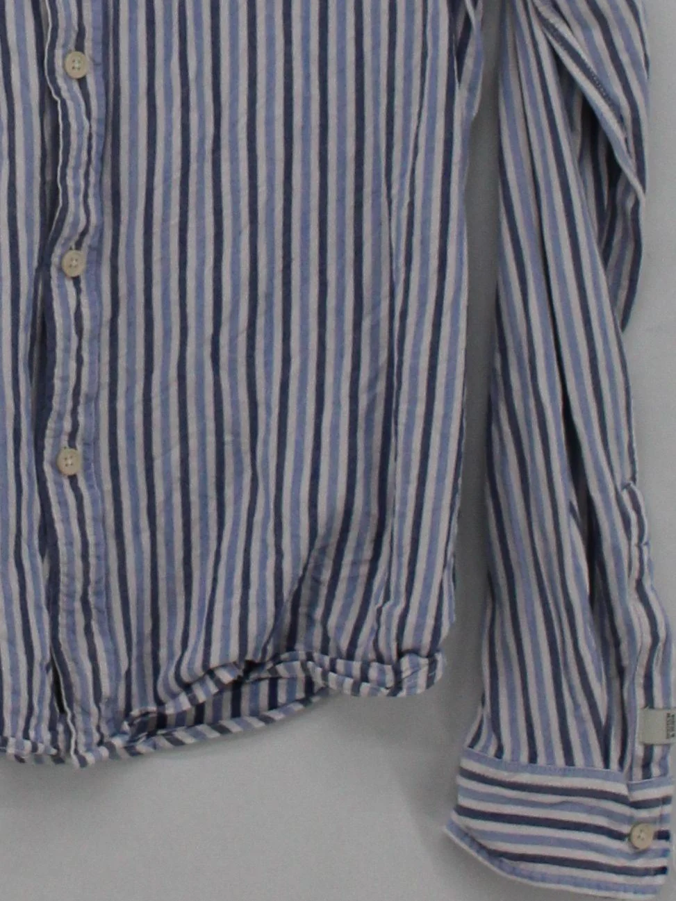 Scotch & Soda Men's Shirt M Blue Striped 100% Viscose Basic - Image 4