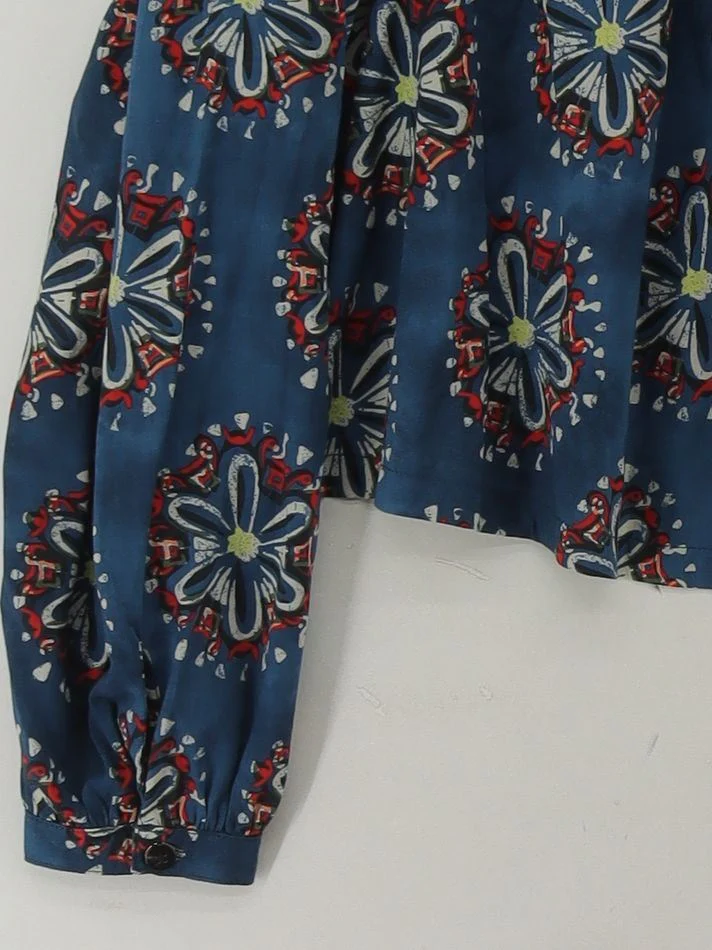 Scotch & Soda Women's Blouse S Blue Cotton with Viscose Basic - Image 4
