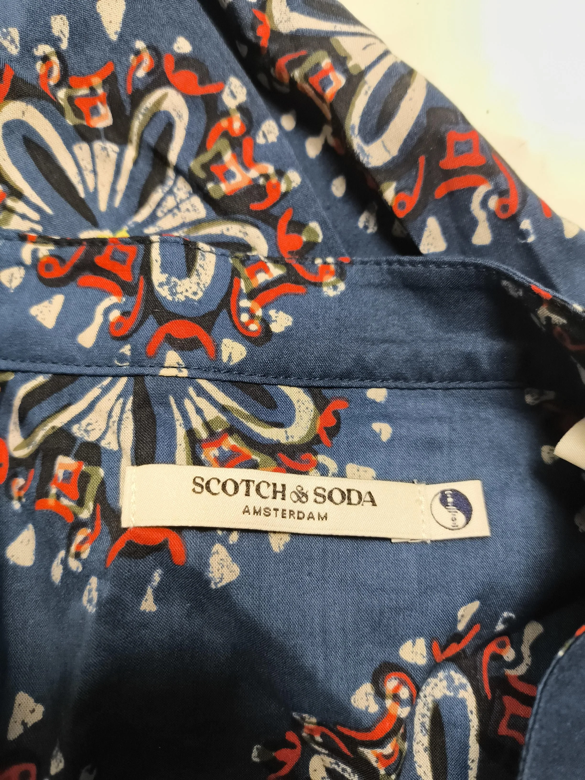 Scotch & Soda Women's Blouse S Blue Cotton with Viscose Basic - Image 5