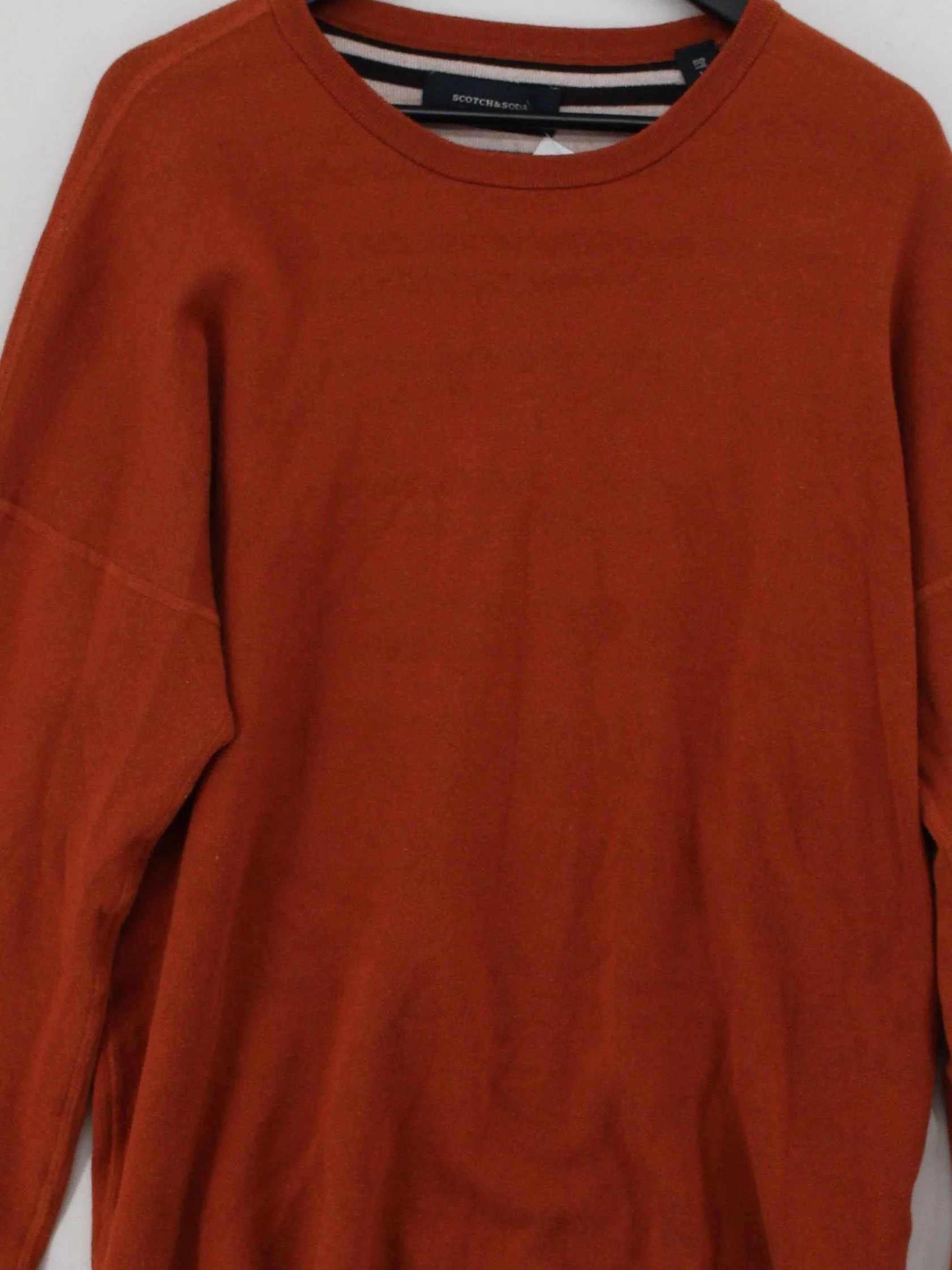 Scotch & Soda Women's Jumper M Orange Cotton with Polyester Crew Neck Pullover - Image 3