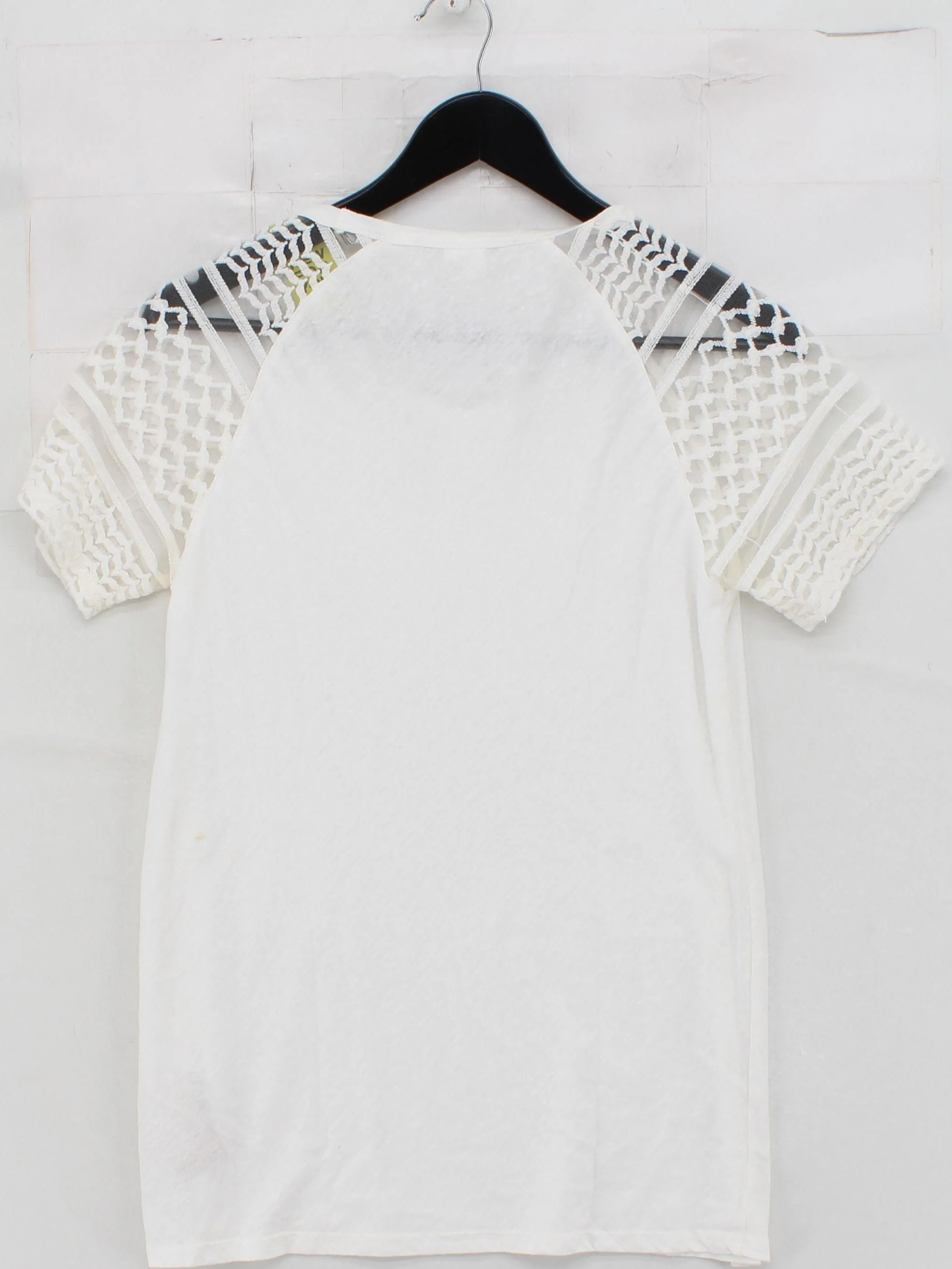 Scotch & Soda Women's T-Shirt S White Linen with Elastane Basic - Image 2