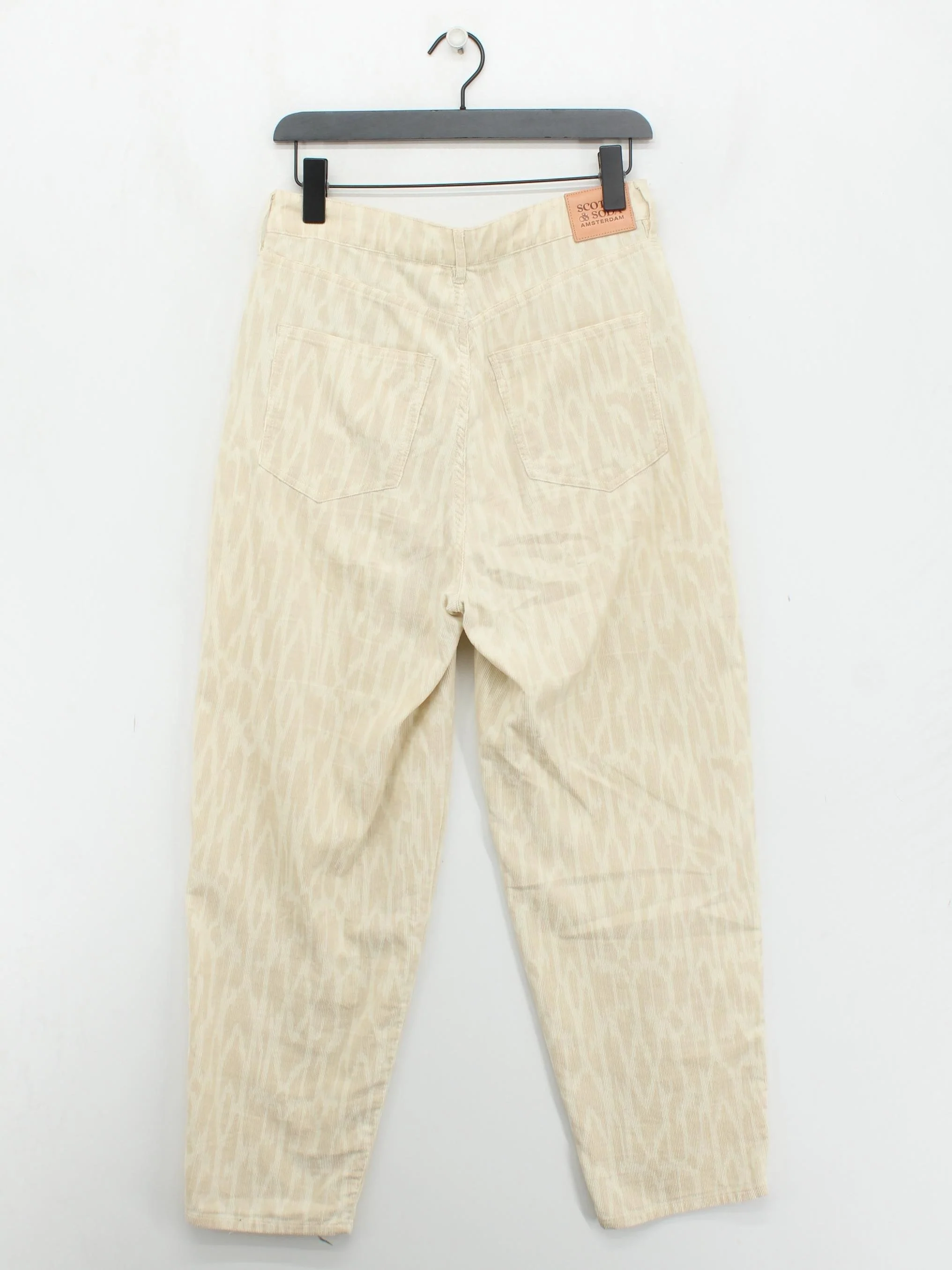 Scotch & Soda Women's Trousers W 27 in Cream 100% Cotton Tapered Chino - Image 2