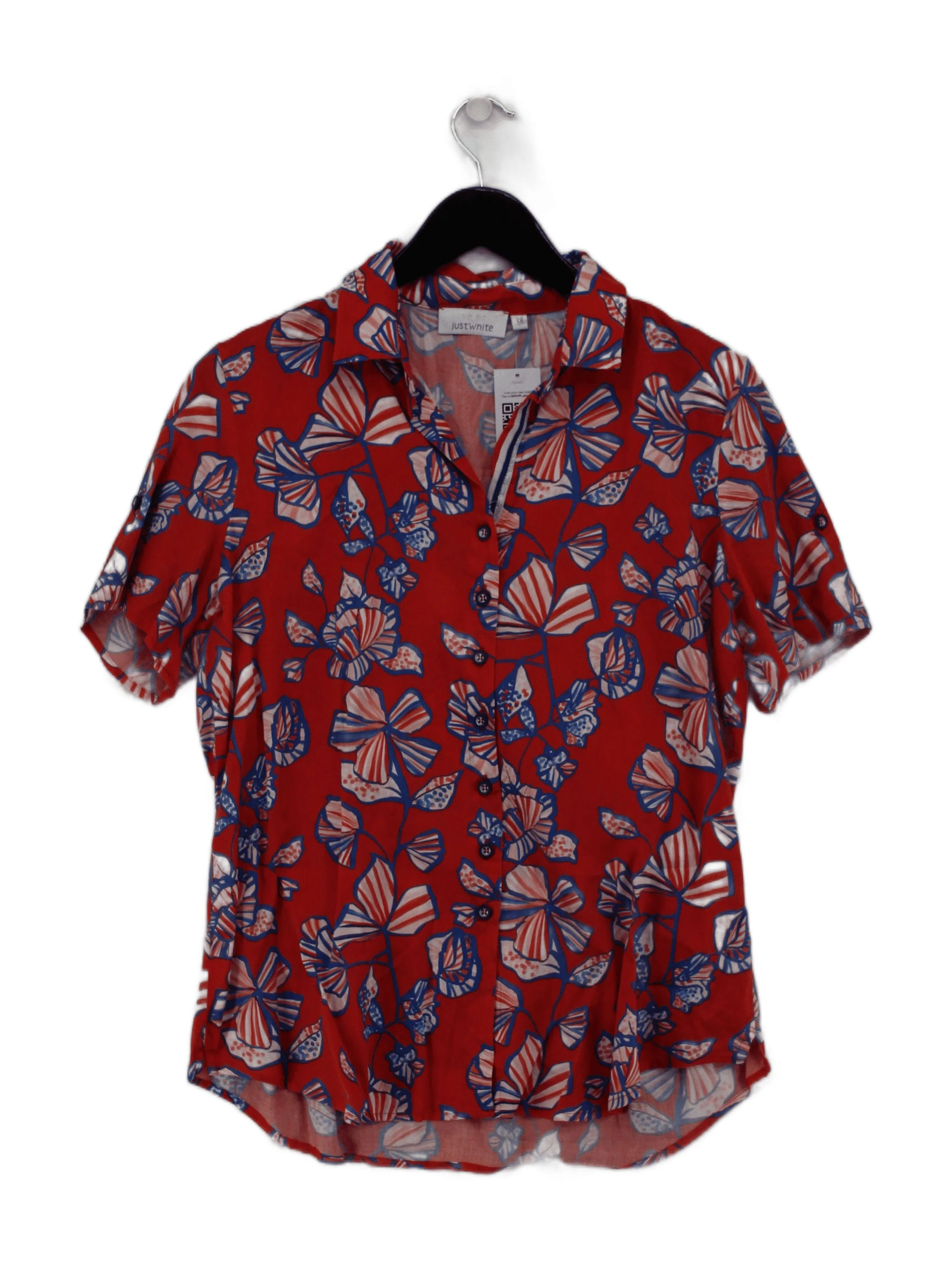 SE ( Just White ) Women's Shirt UK 10 Red 100% Cotton Basic