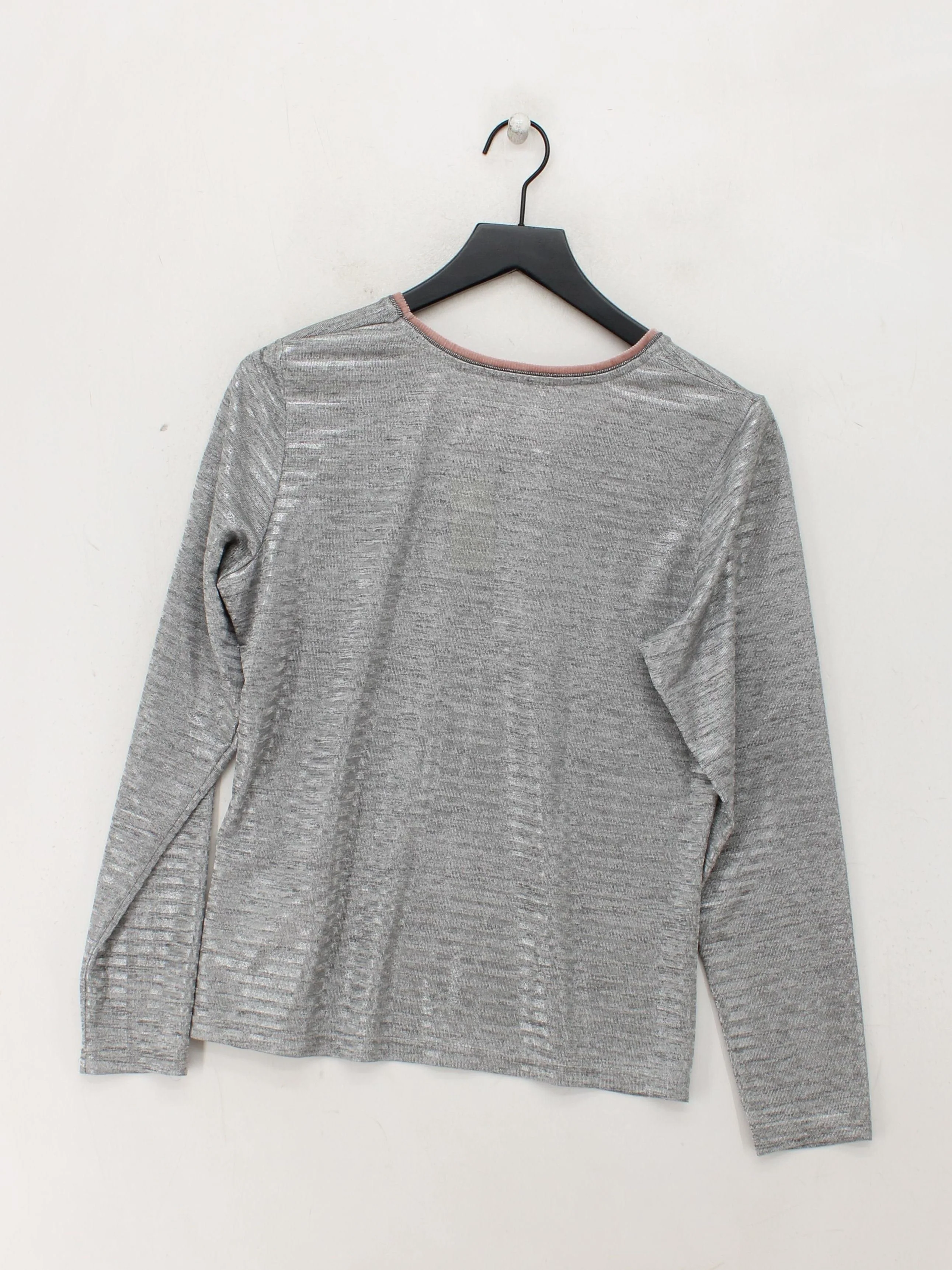 SE ( Just White ) Women's Top UK 12 Grey Polyester with Elastane Basic - Image 2