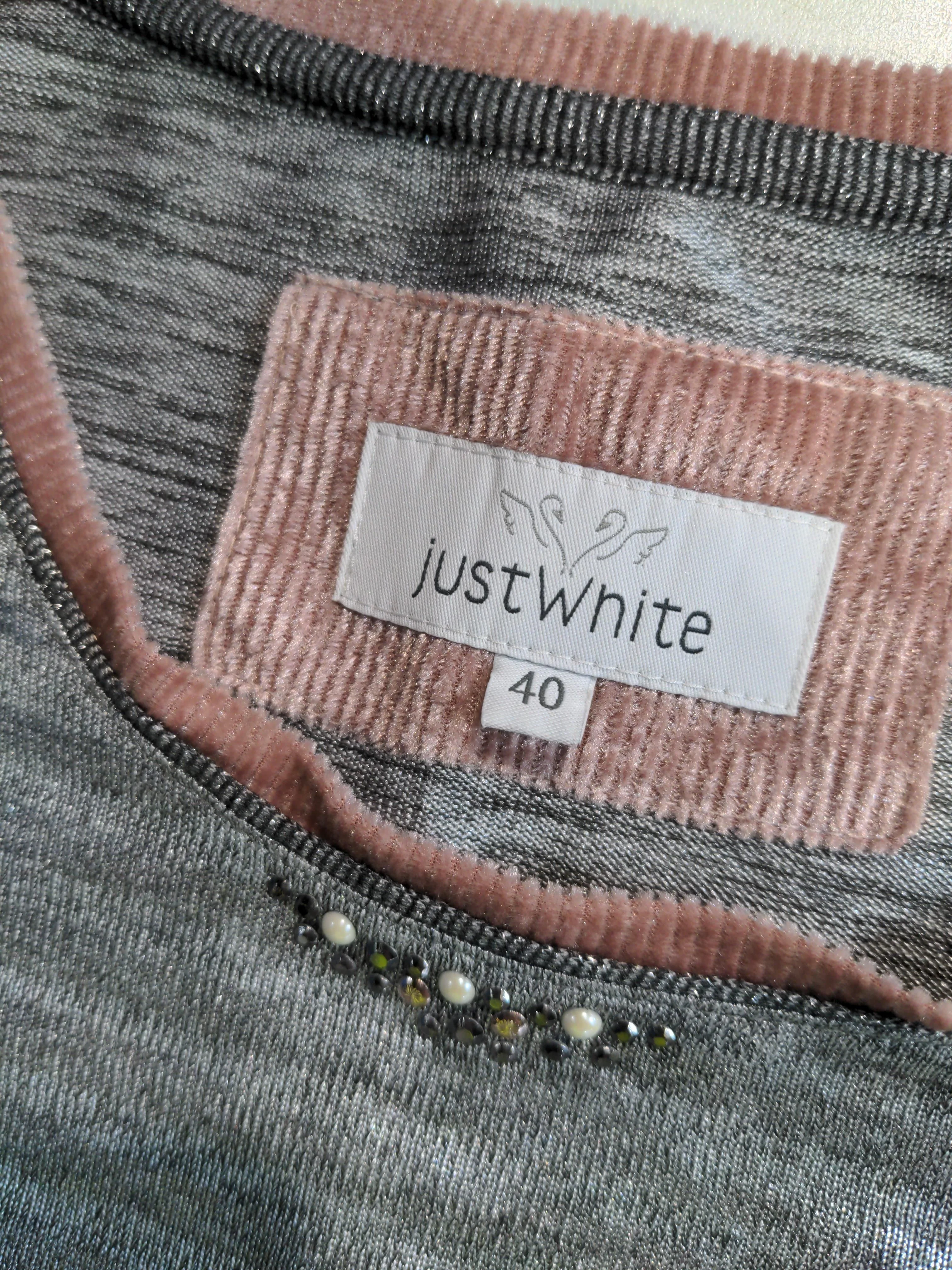 SE ( Just White ) Women's Top UK 12 Grey Polyester with Elastane Basic - Image 5