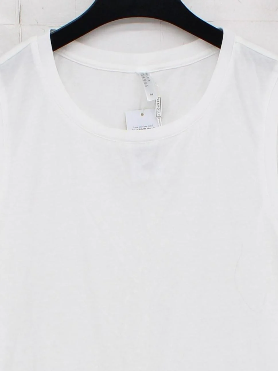Seafolly Women's T-Shirt M White Cotton with Lyocell Modal Basic - Image 3