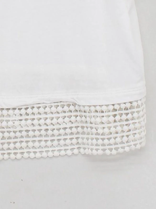 Seafolly Women's T-Shirt M White Cotton with Lyocell Modal Basic - Image 4