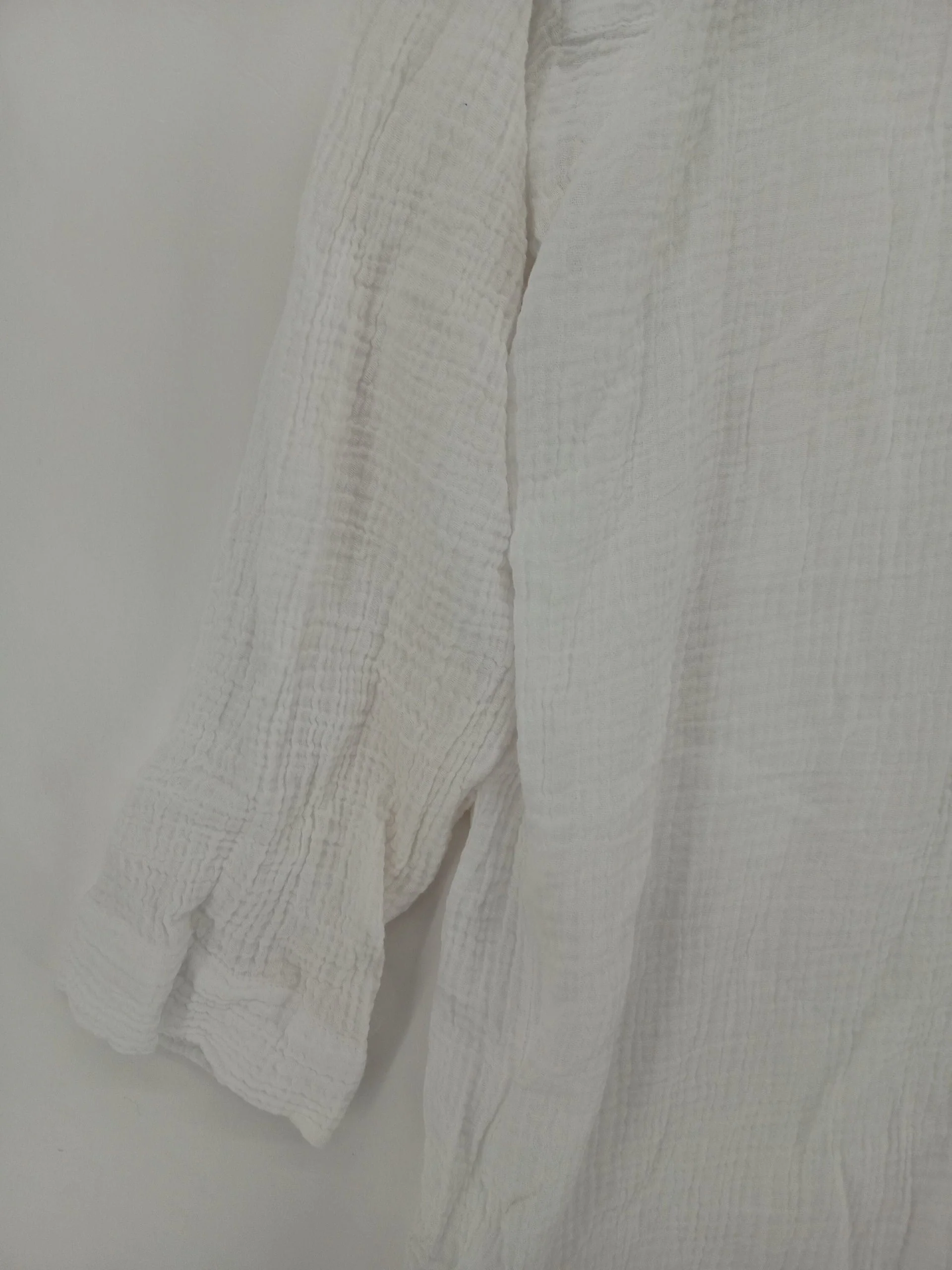 Seafolly Women's Top S White 100% Cotton 3/4 Sleeve V-Neck Tunic - Image 5