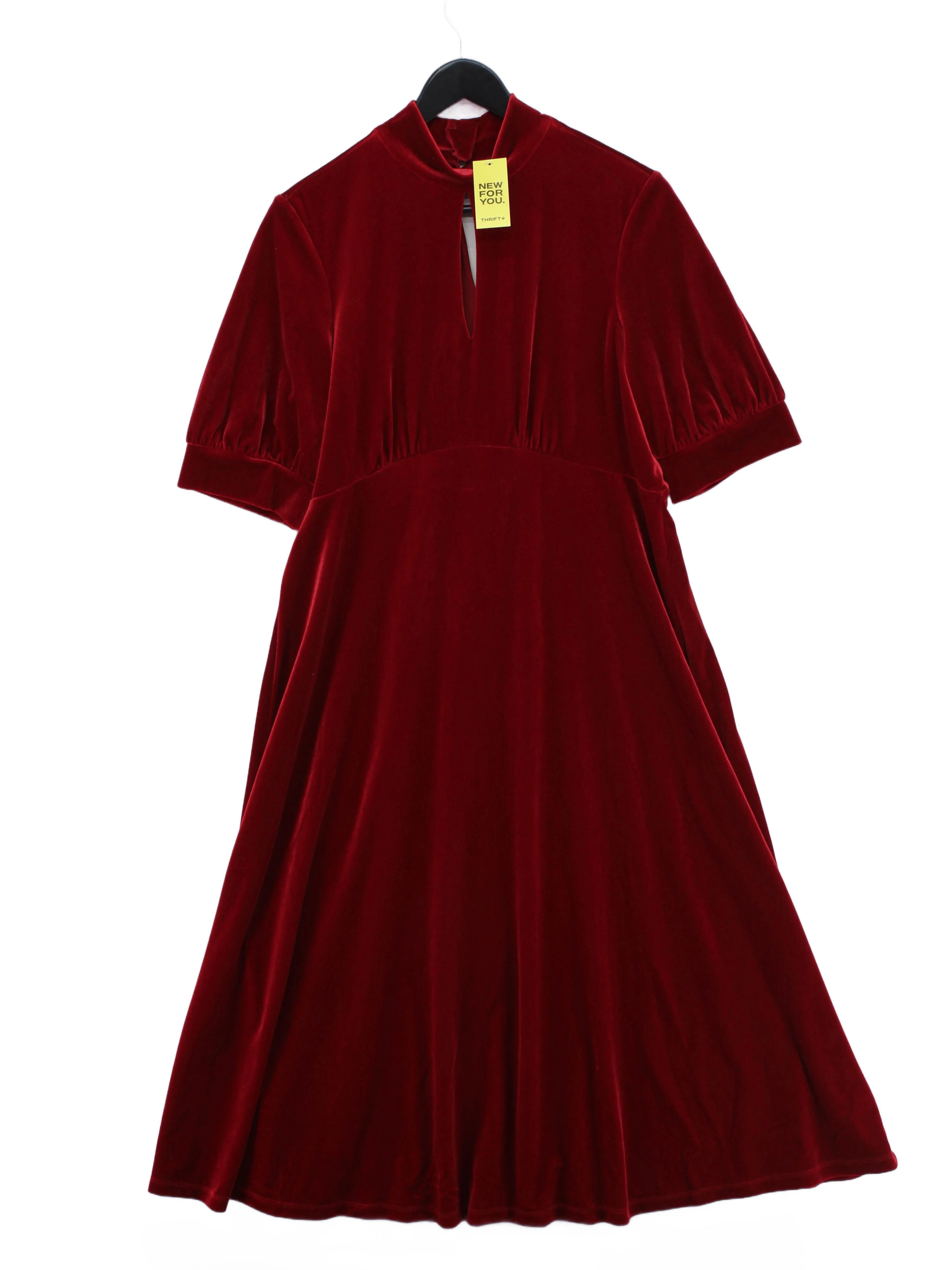 SEASALT CORNWALL A-Line Midi Dress M in Red