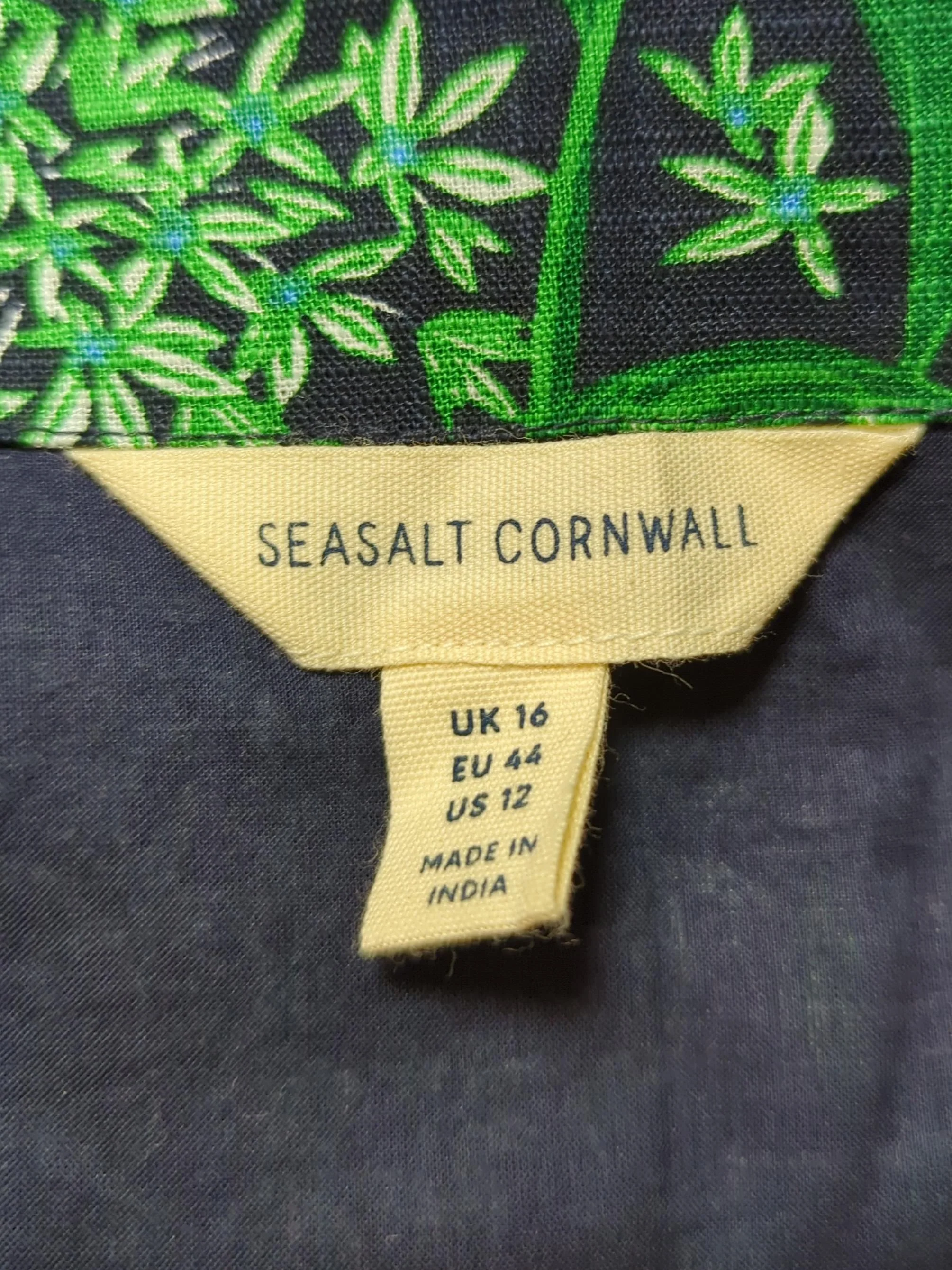 SEASALT CORNWALL A-Line Midi Dress UK16 in Multi - Image 5