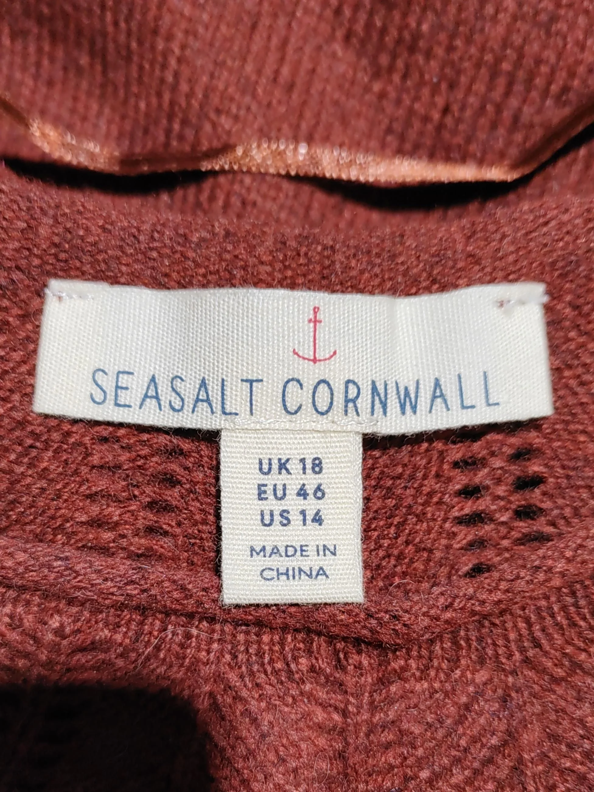 SEASALT CORNWALL A-Line Midi Dress UK18 in Brown - Image 6