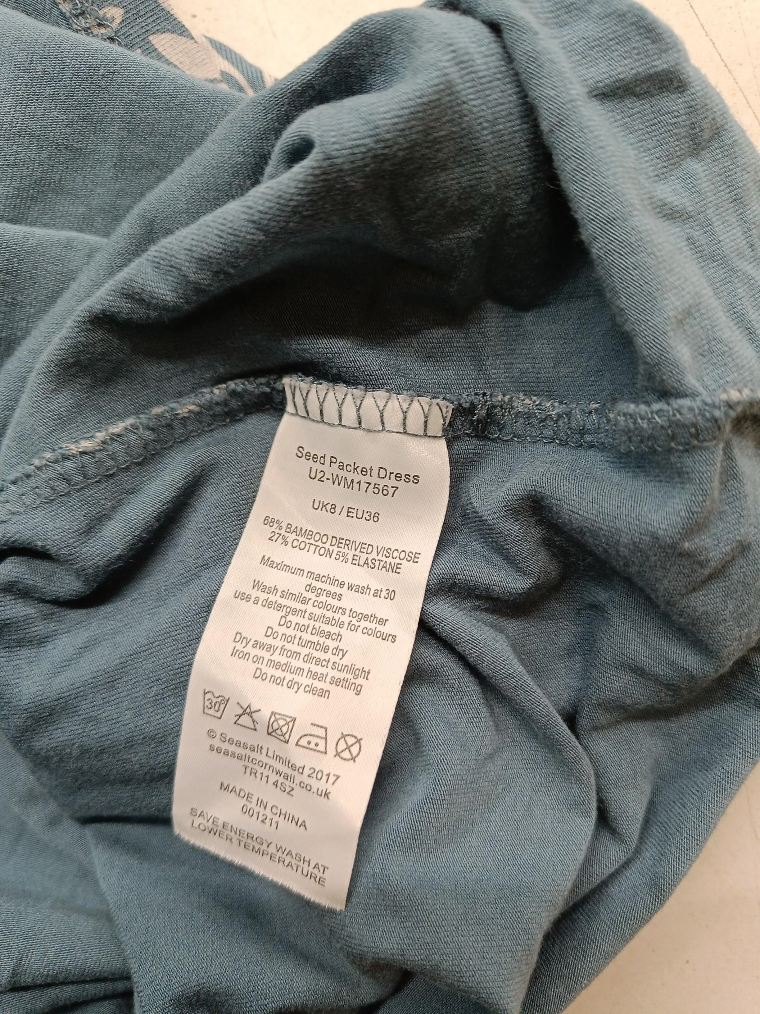 SEASALT CORNWALL A-Line Midi Dress UK8 in Blue - Image 6