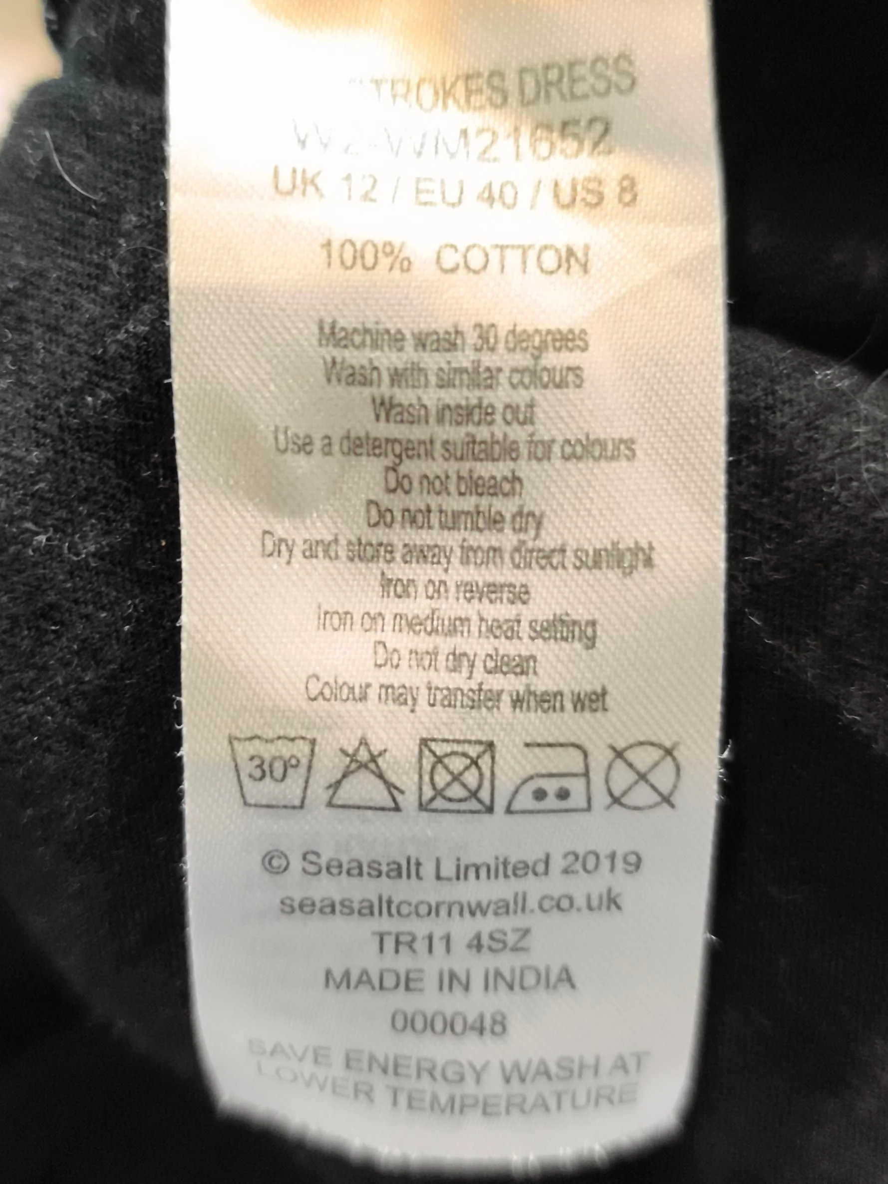 SEASALT CORNWALL Jumper Midi Dress UK12 in Black - Image 6