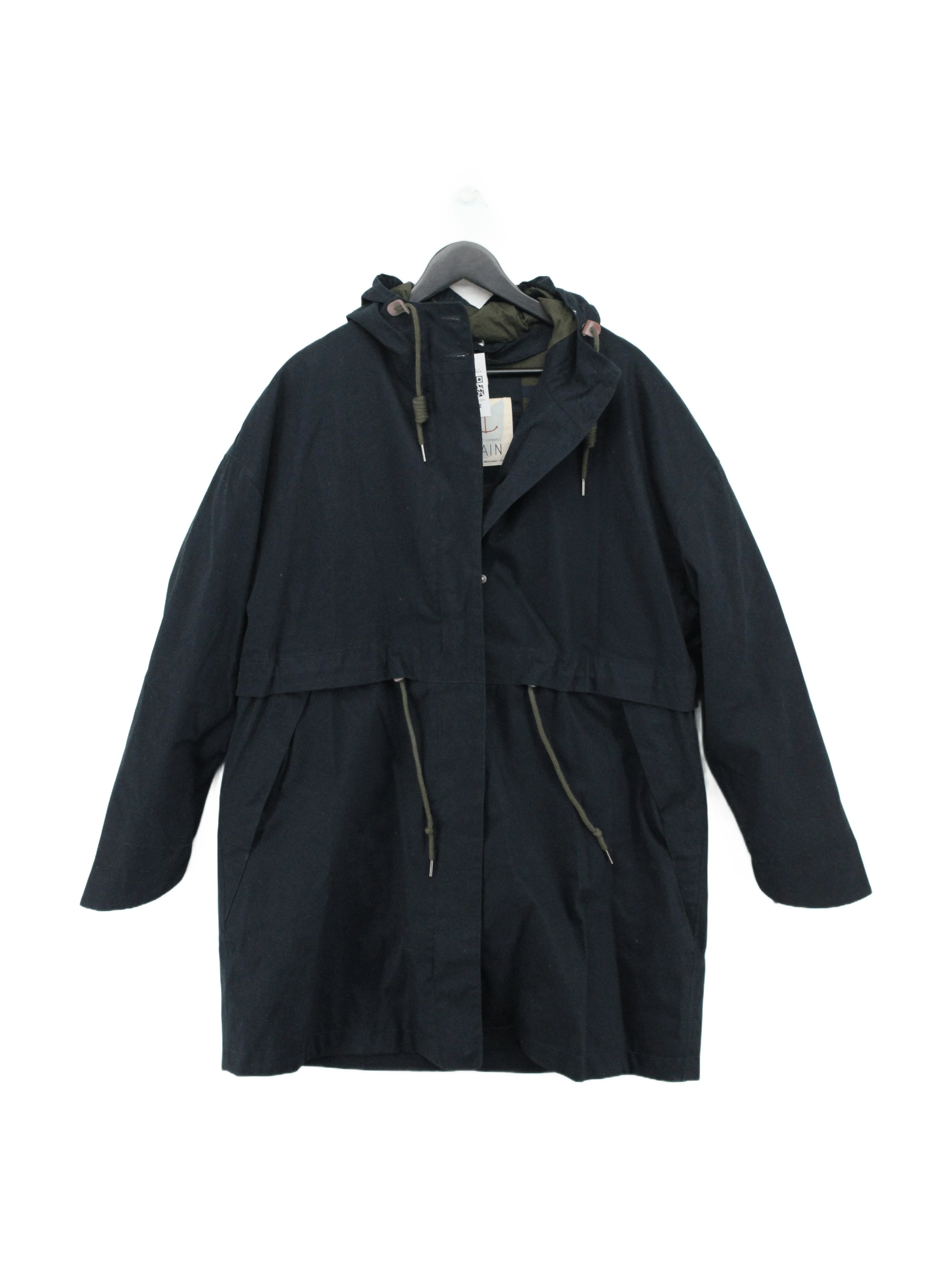 SEASALT CORNWALL Men's Coat XXS Black Cotton with Polyester Parka
