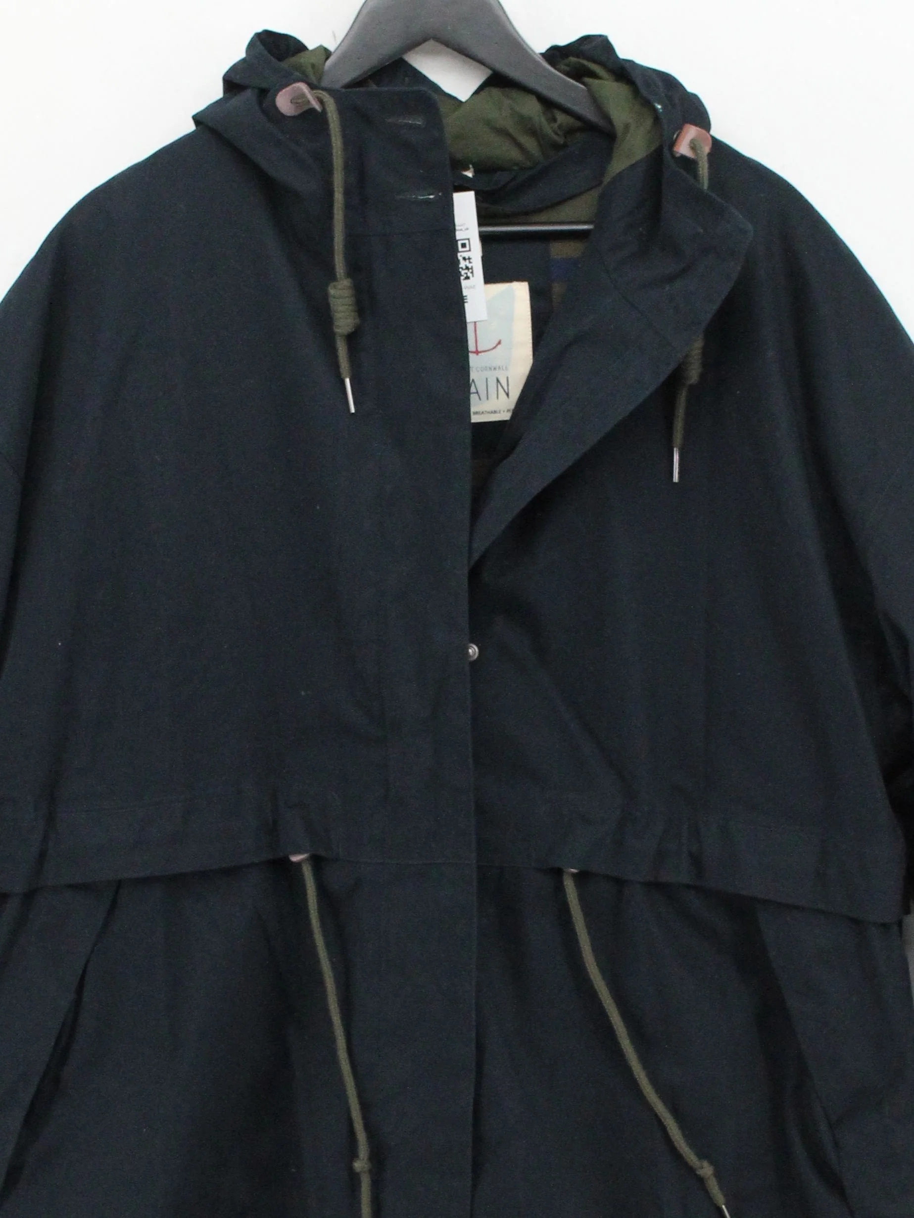 SEASALT CORNWALL Men's Coat XXS Black Cotton with Polyester Parka - Image 3