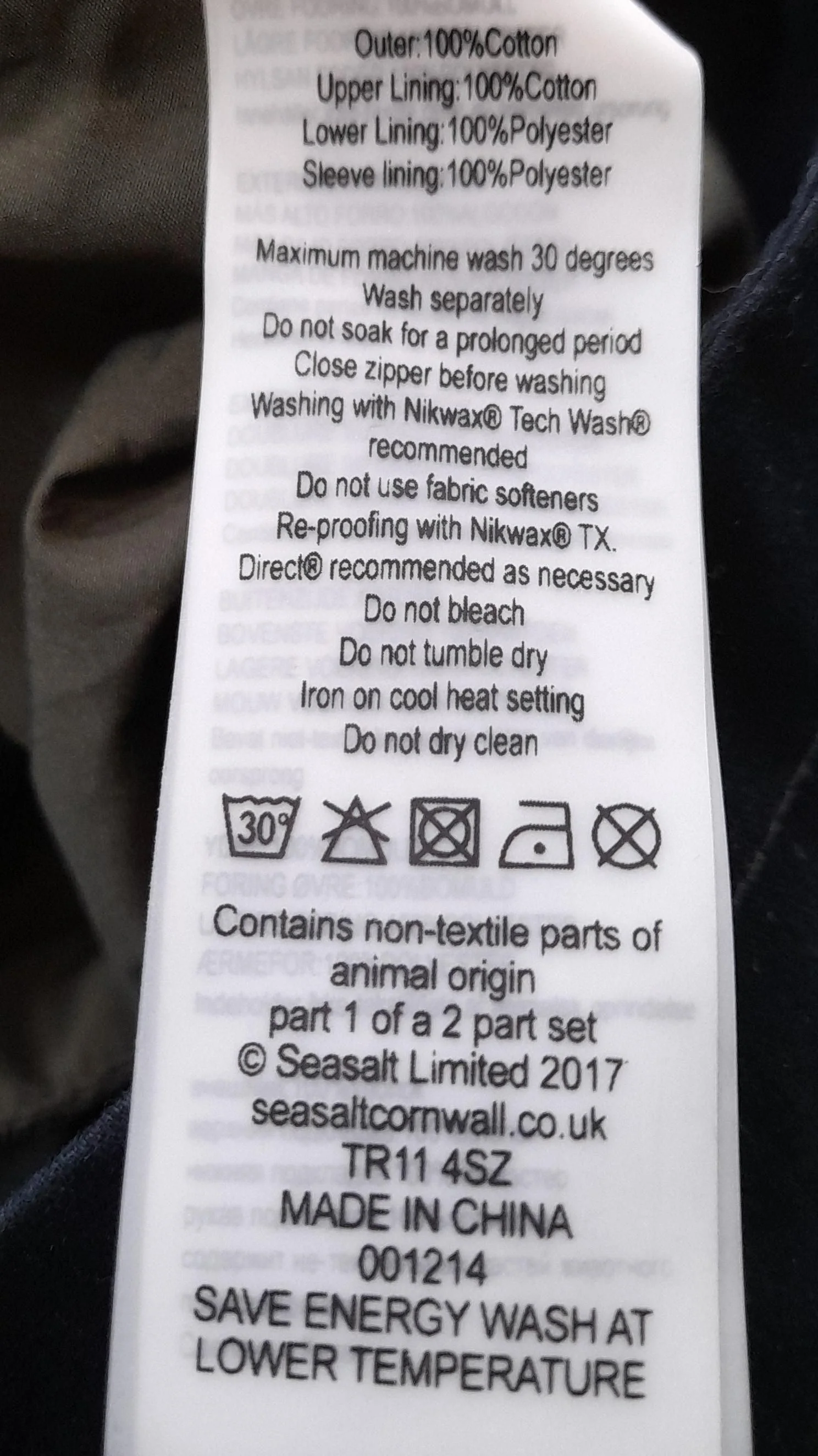SEASALT CORNWALL Men's Coat XXS Black Cotton with Polyester Parka - Image 8