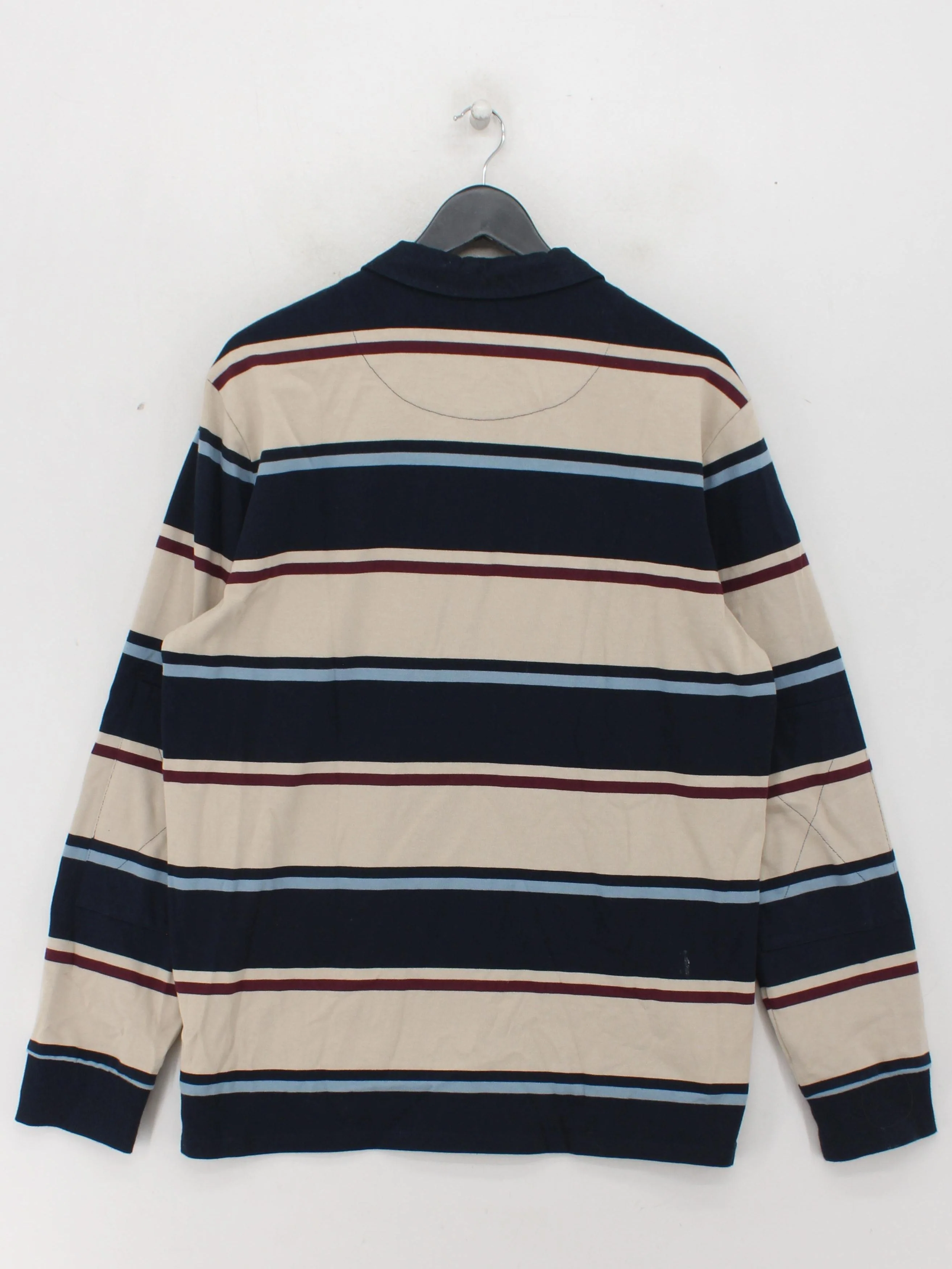 SEASALT CORNWALL Men's Polo M Multi Striped 100% Cotton Basic - Image 2