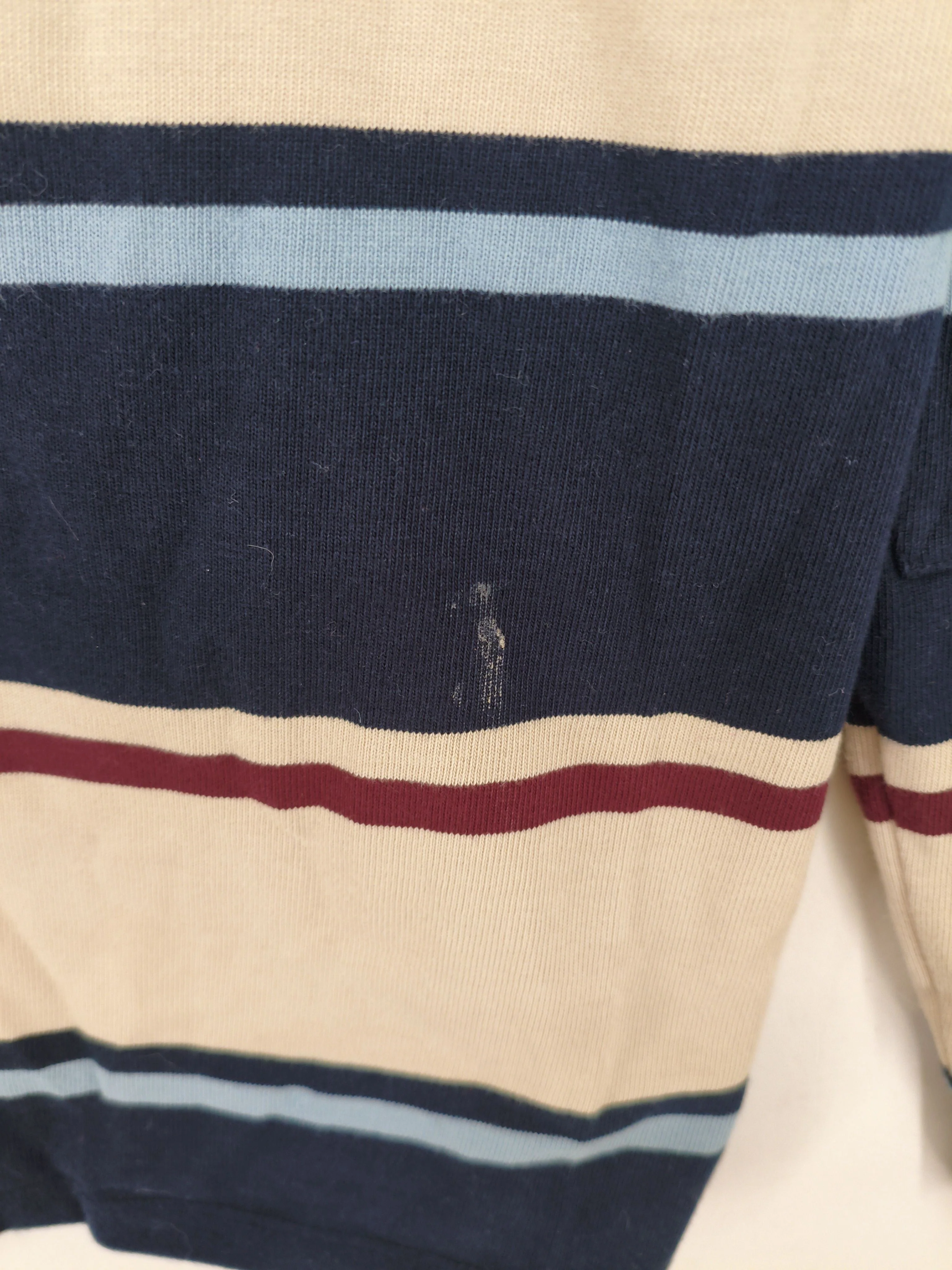 SEASALT CORNWALL Men's Polo M Multi Striped 100% Cotton Basic - Image 5