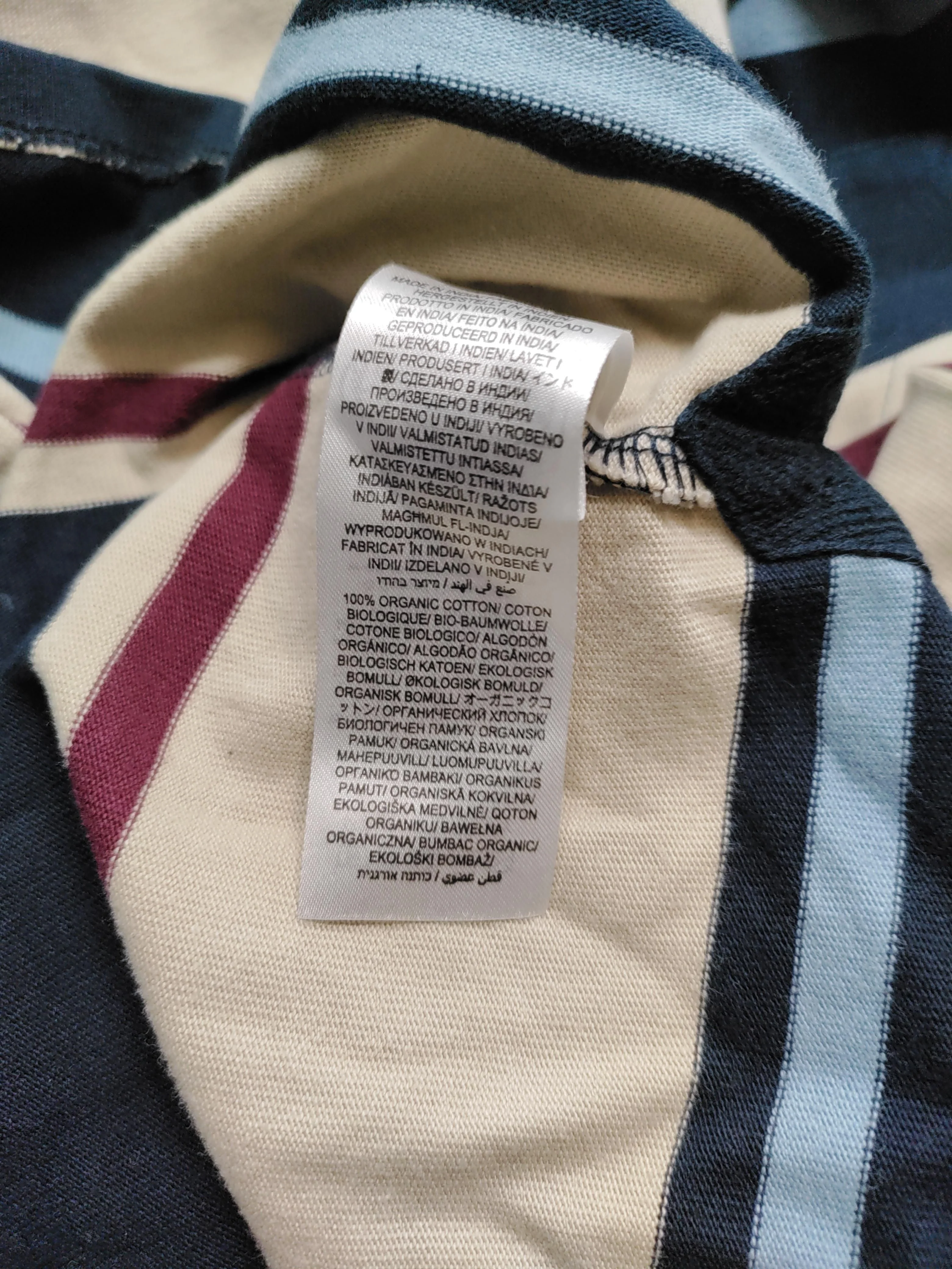 SEASALT CORNWALL Men's Polo M Multi Striped 100% Cotton Basic - Image 9