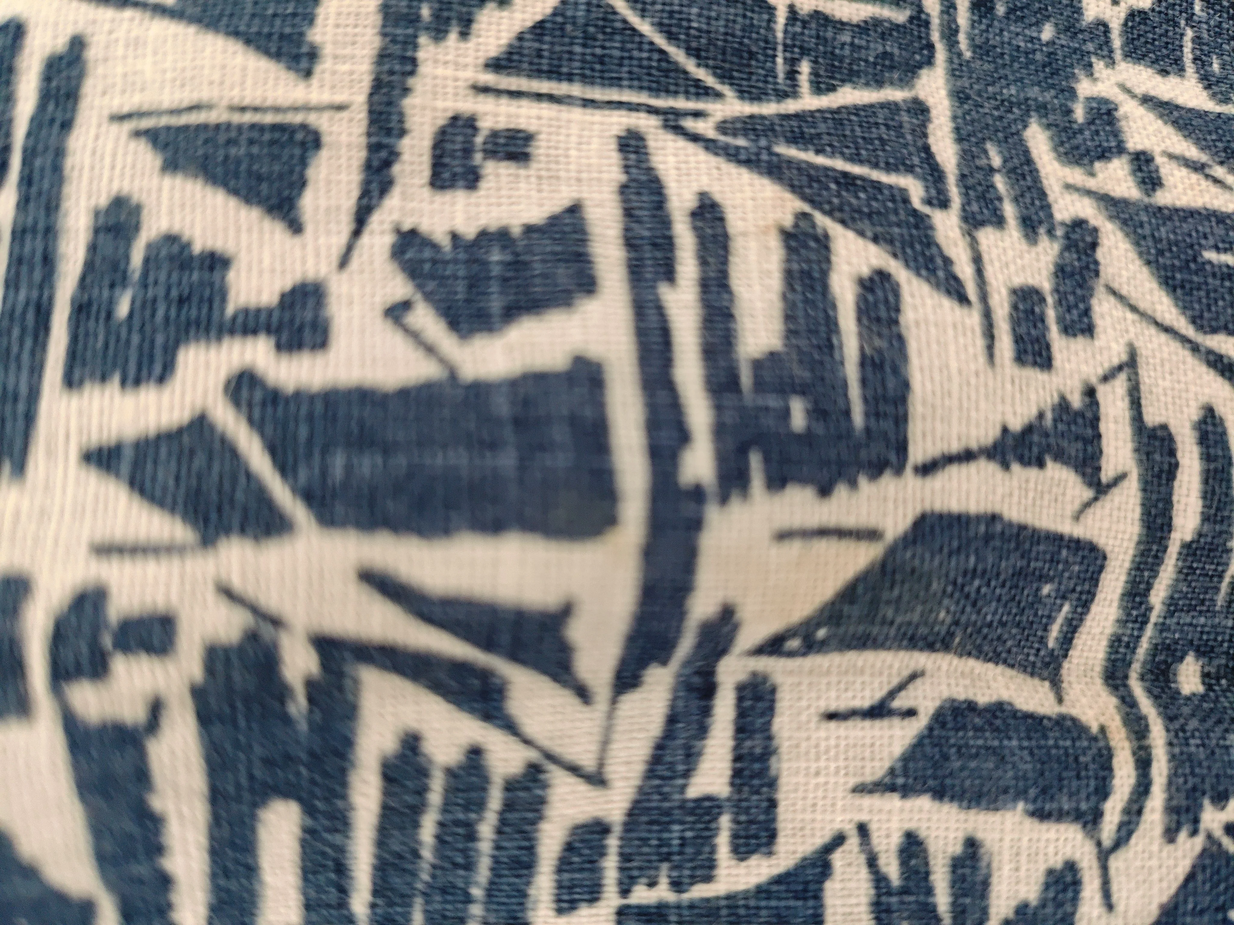 SEASALT CORNWALL Men's Shirt M Blue Graphic 100% Linen Basic - Image 5