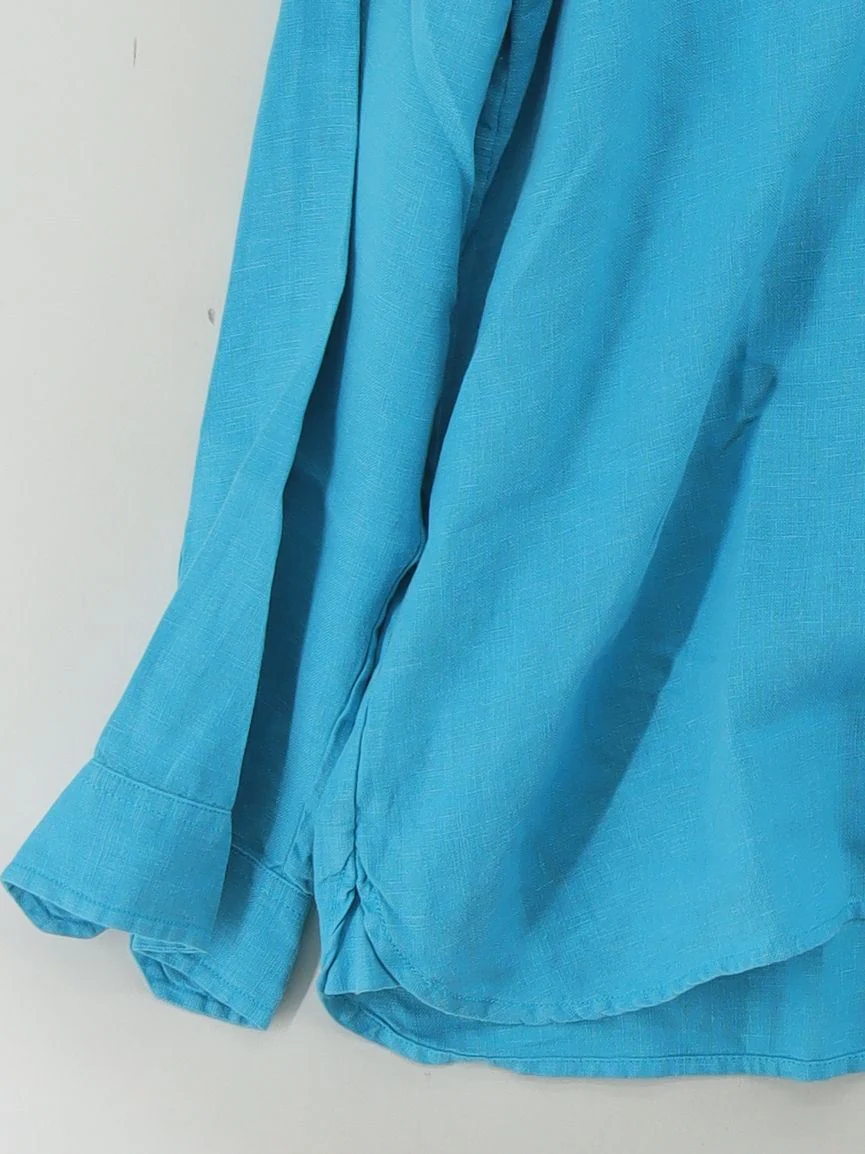 SEASALT CORNWALL Men's Shirt XXL Blue 100% Linen Basic - Image 4