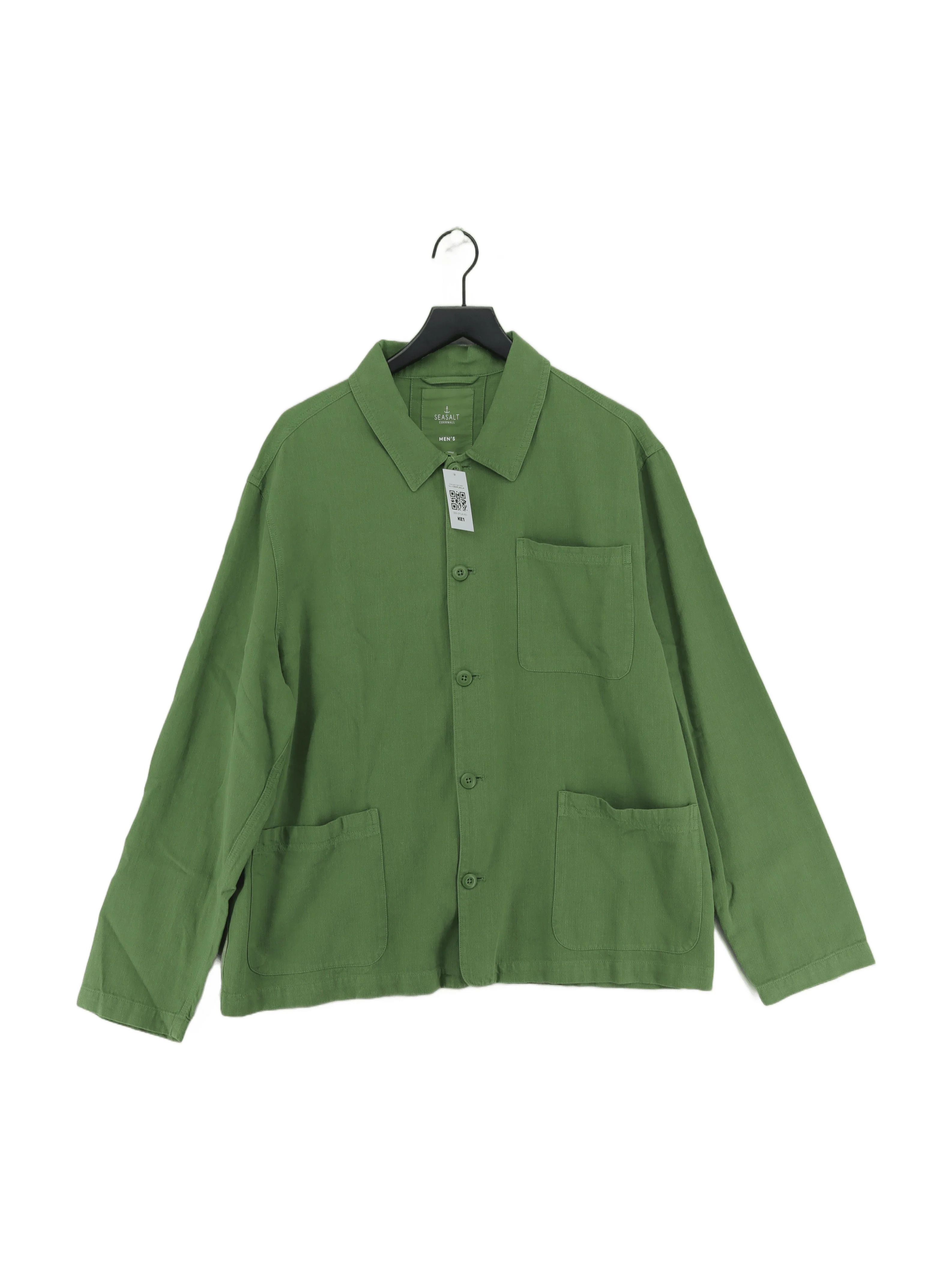 SEASALT CORNWALL Men's Shirt XXL Green 100% Cotton Basic