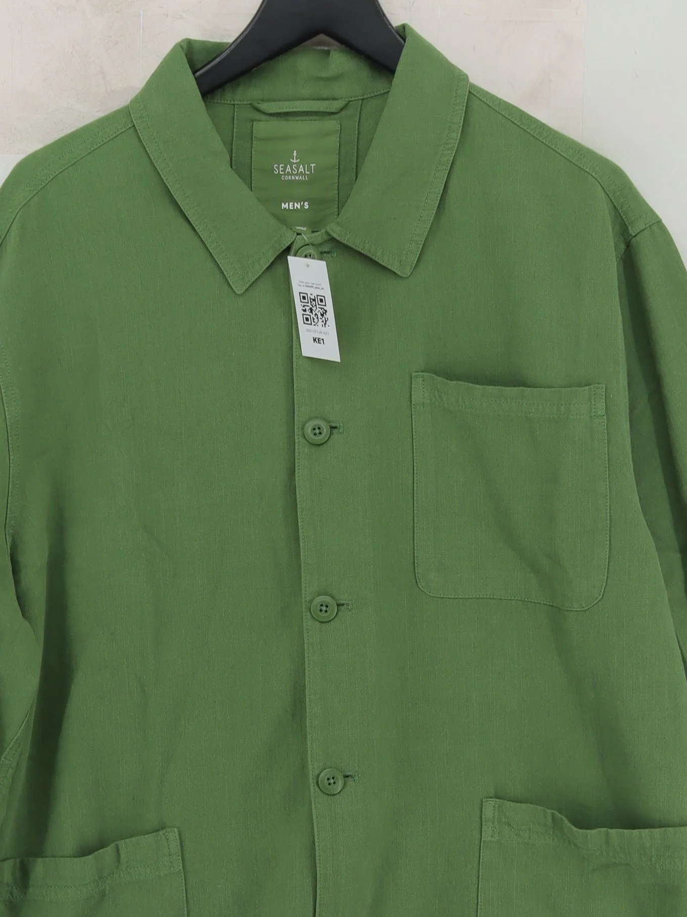 SEASALT CORNWALL Men's Shirt XXL Green 100% Cotton Basic - Image 3