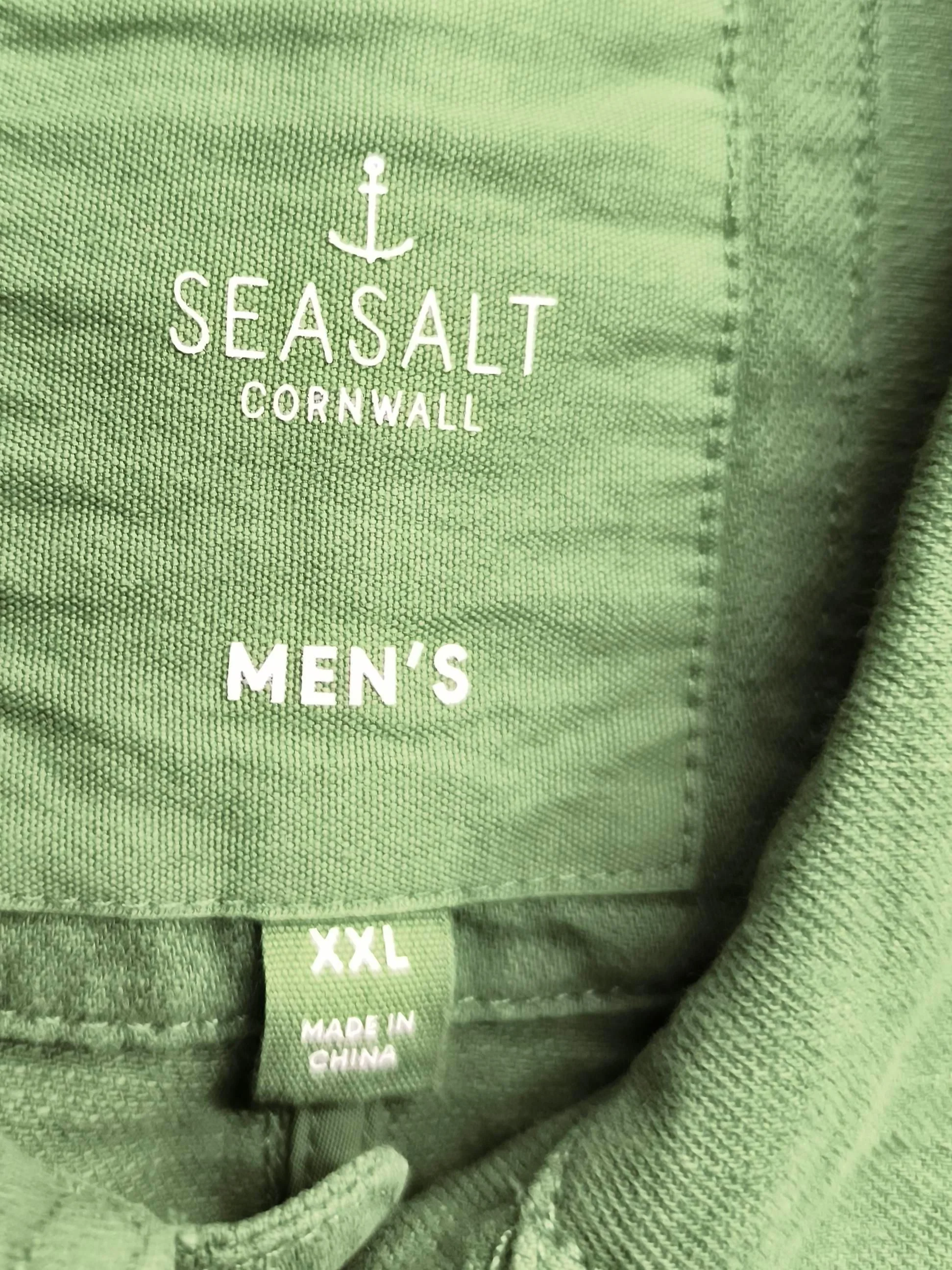SEASALT CORNWALL Men's Shirt XXL Green 100% Cotton Basic - Image 5