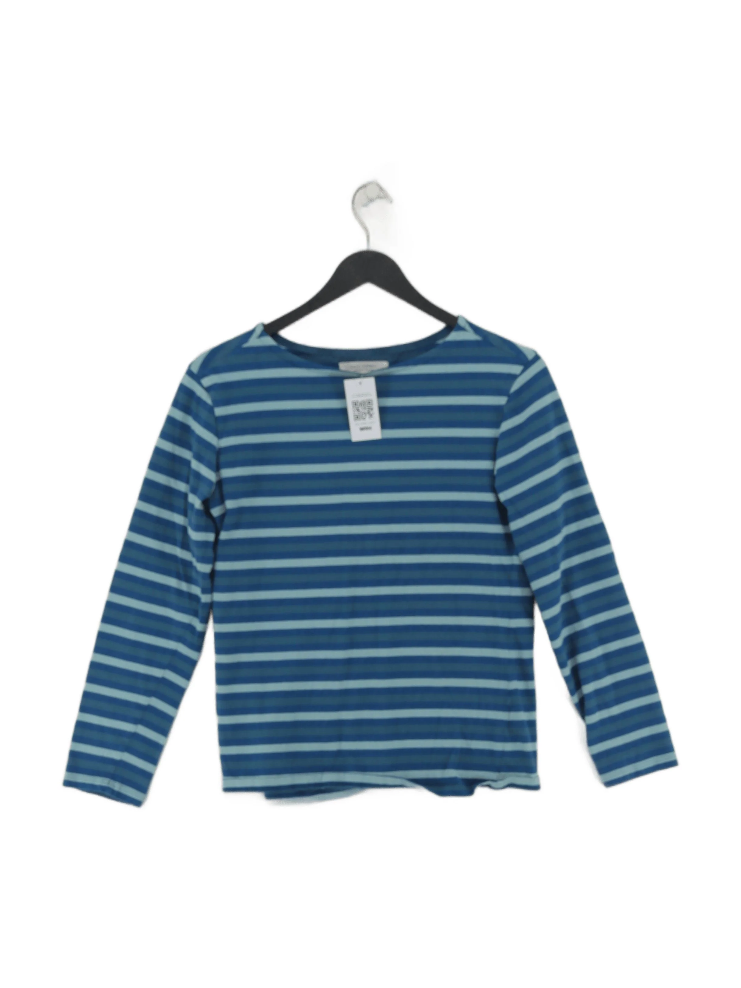 SEASALT CORNWALL Men's T-Shirt S Blue Striped 100% Cotton Basic