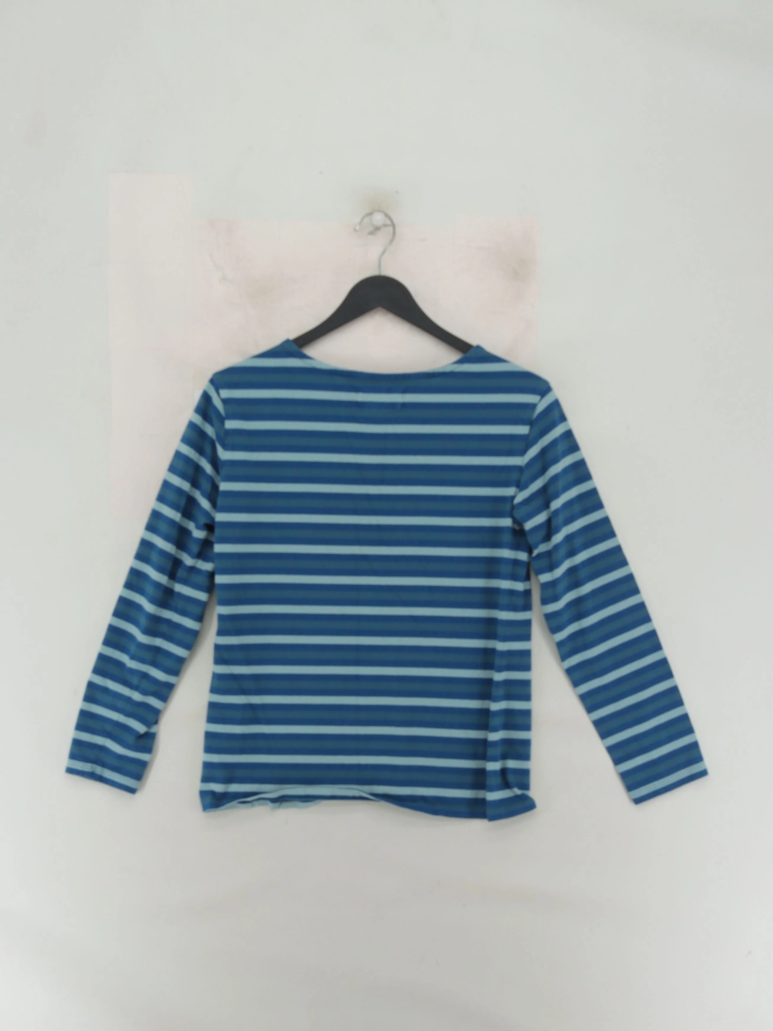 SEASALT CORNWALL Men's T-Shirt S Blue Striped 100% Cotton Basic - Image 2