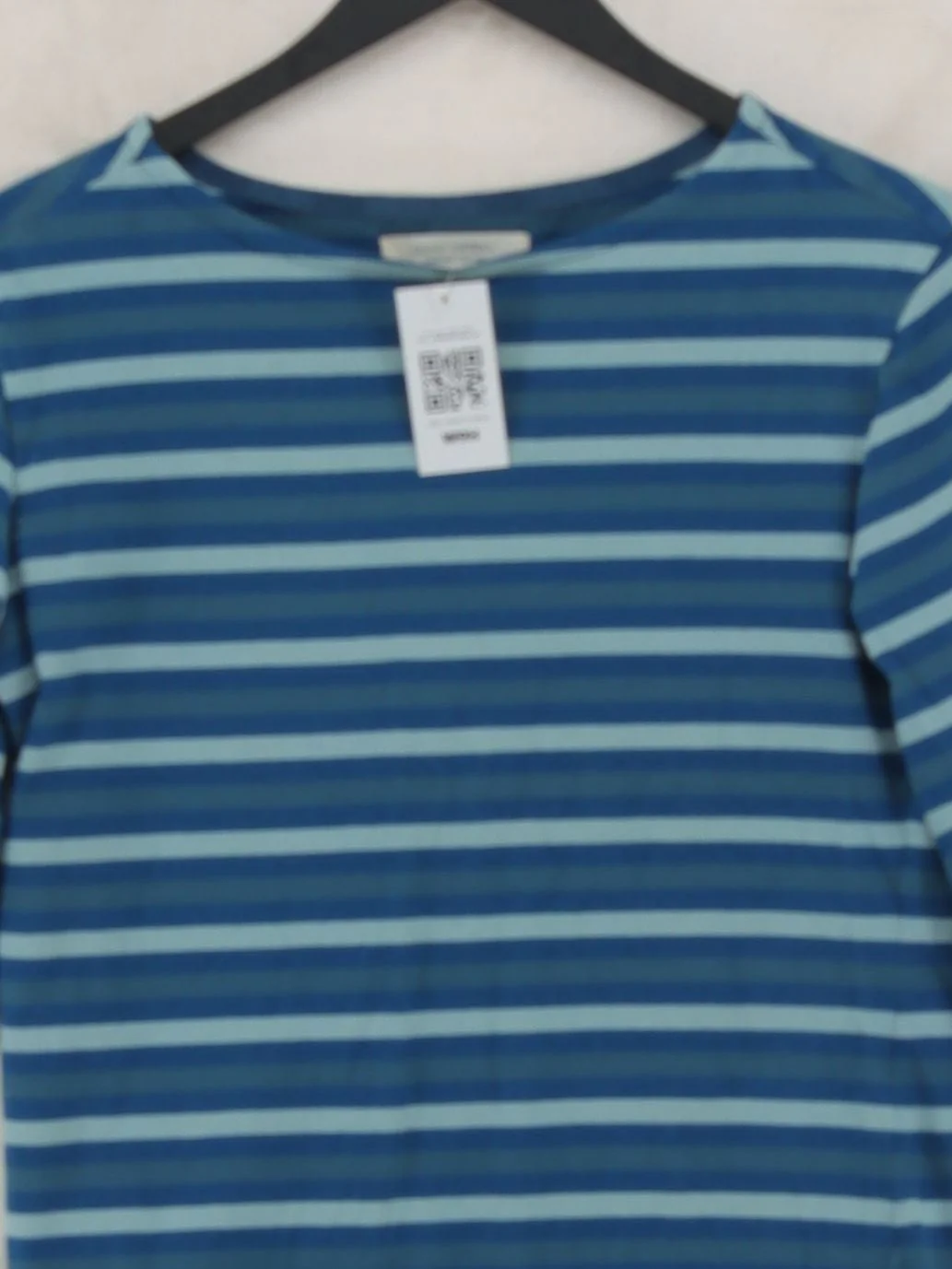 SEASALT CORNWALL Men's T-Shirt S Blue Striped 100% Cotton Basic - Image 3