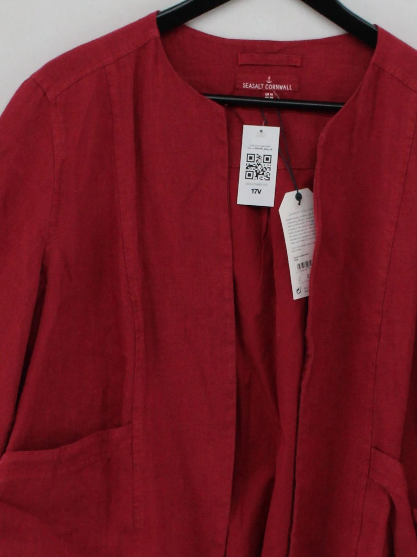 SEASALT CORNWALL Rain Coat jacket red - Image 3
