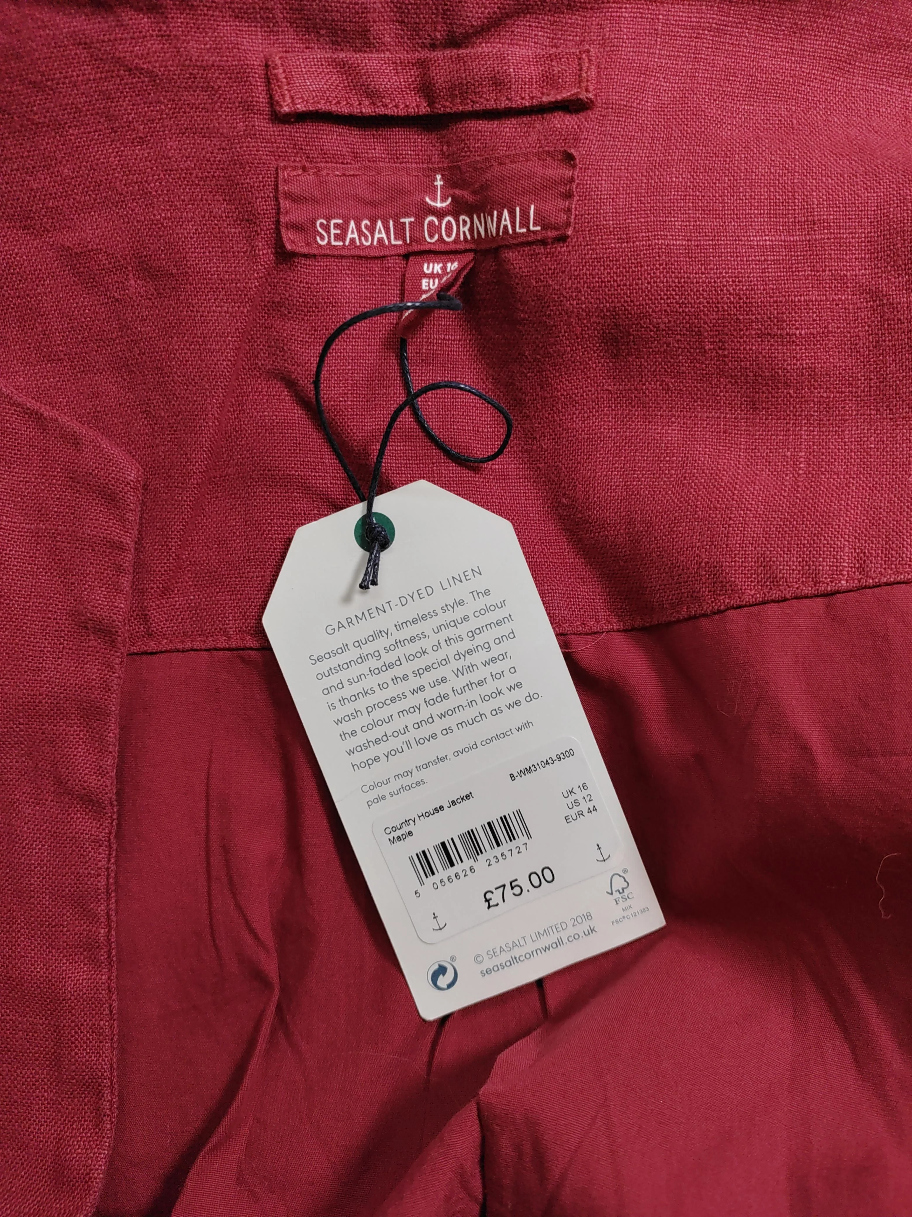 SEASALT CORNWALL Rain Coat jacket red - Image 5