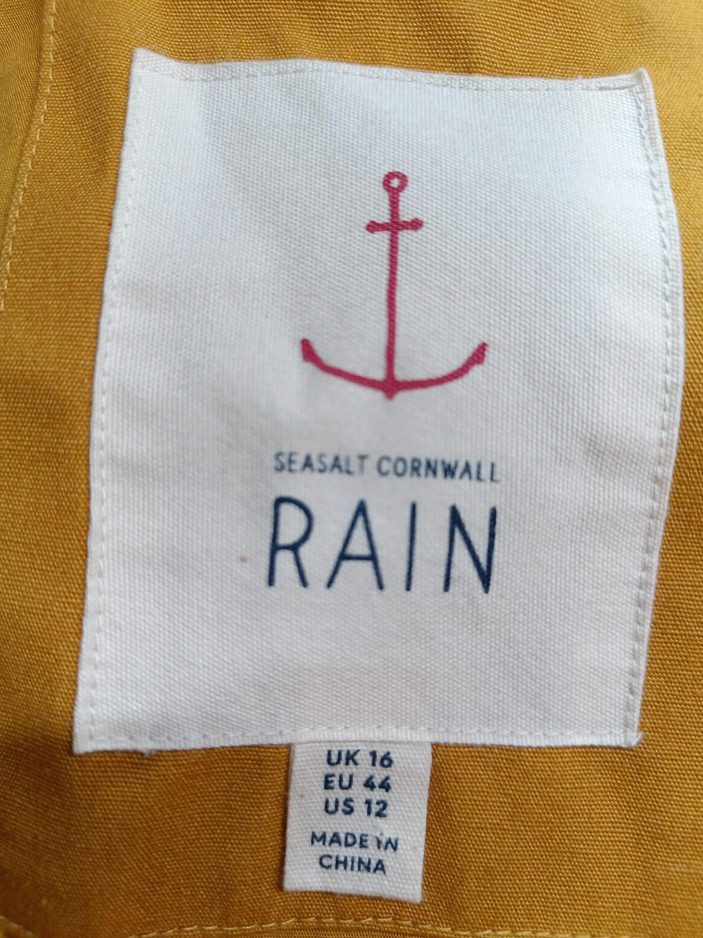 SEASALT CORNWALL Rain Coat jacket yellow - Image 5