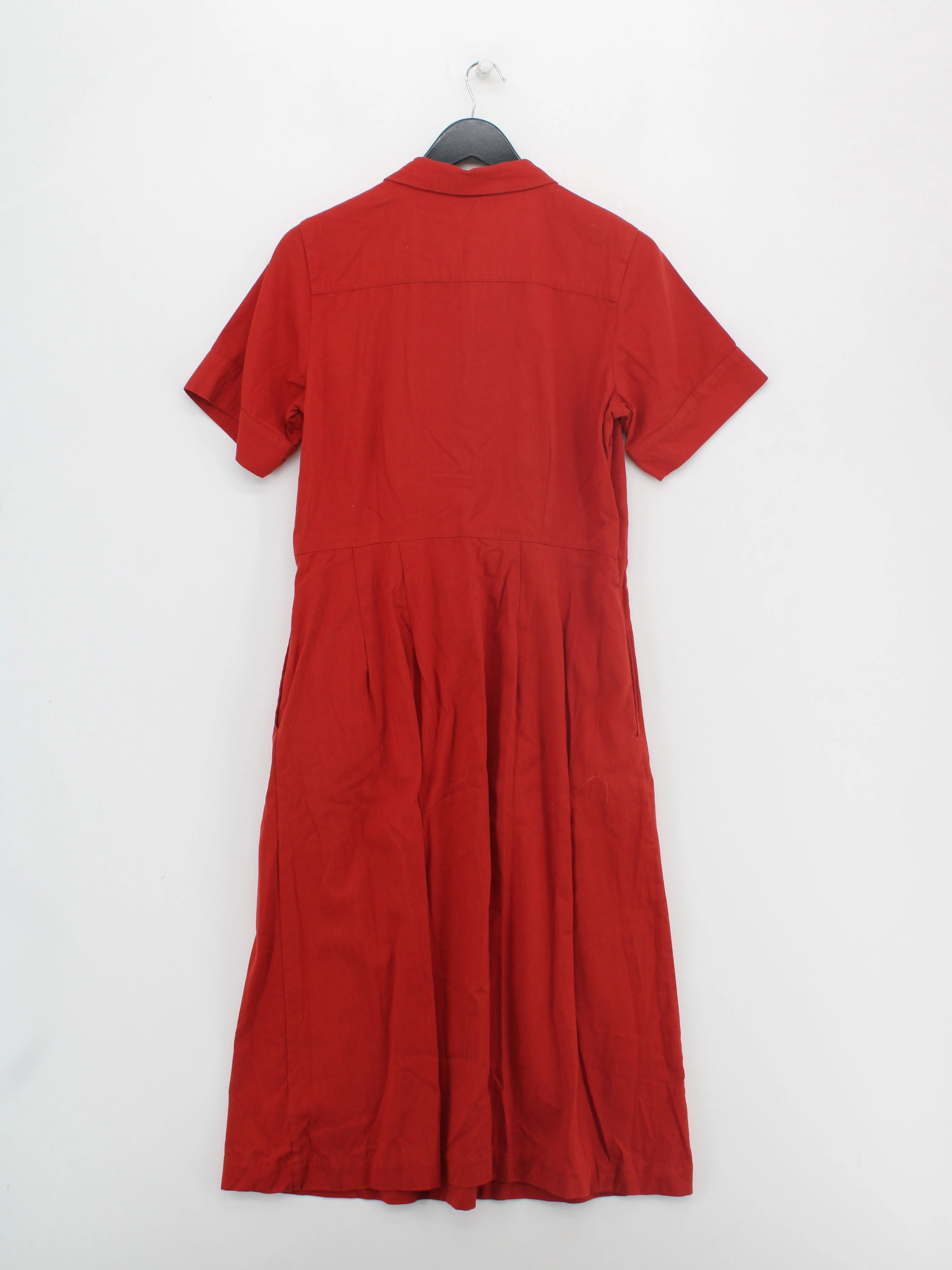 SEASALT CORNWALL Shirt Midi Dress UK12 in Red - Image 2