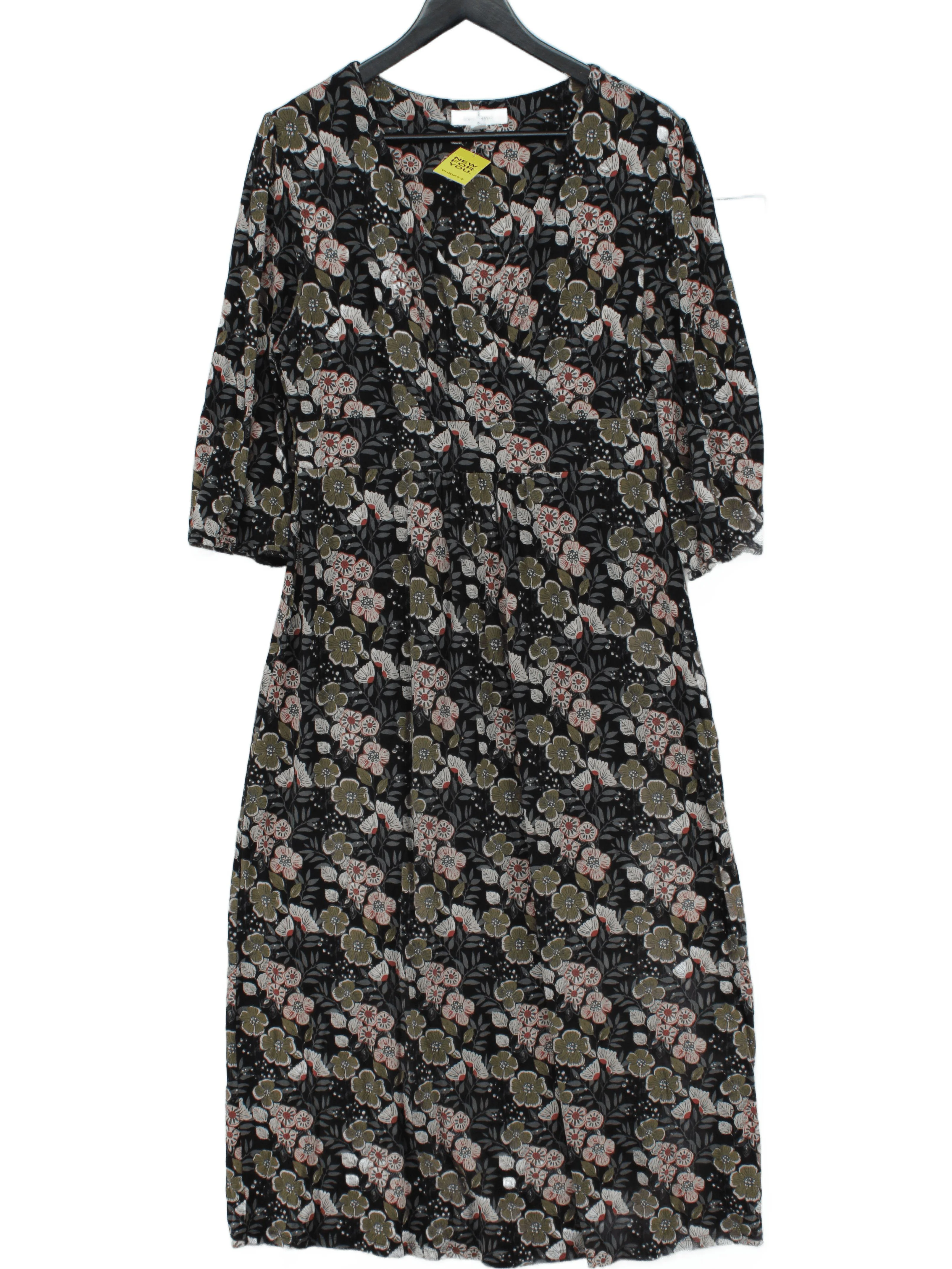 SEASALT CORNWALL Shirt Midi Dress UK14 in Black