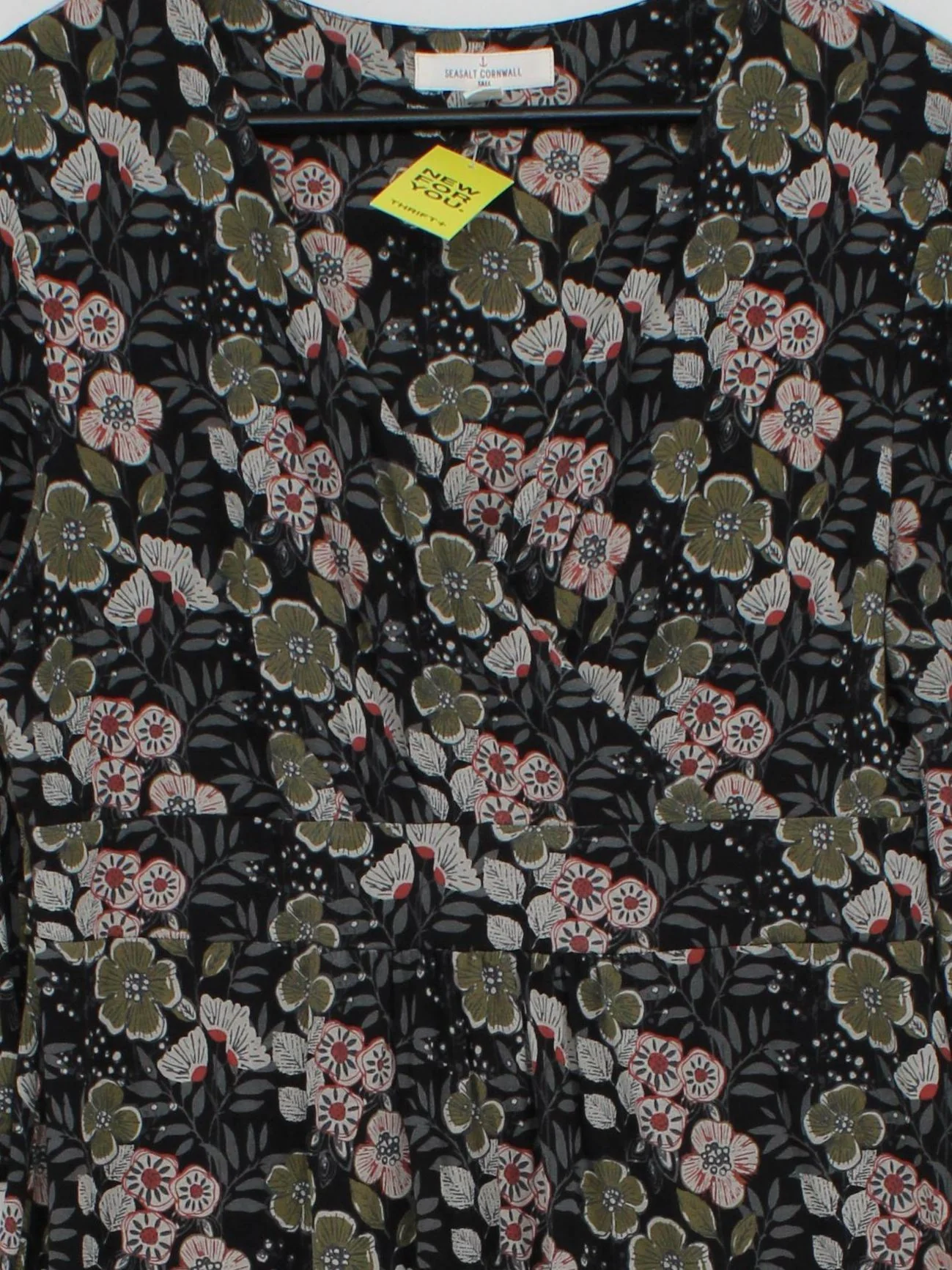 SEASALT CORNWALL Shirt Midi Dress UK14 in Black - Image 3