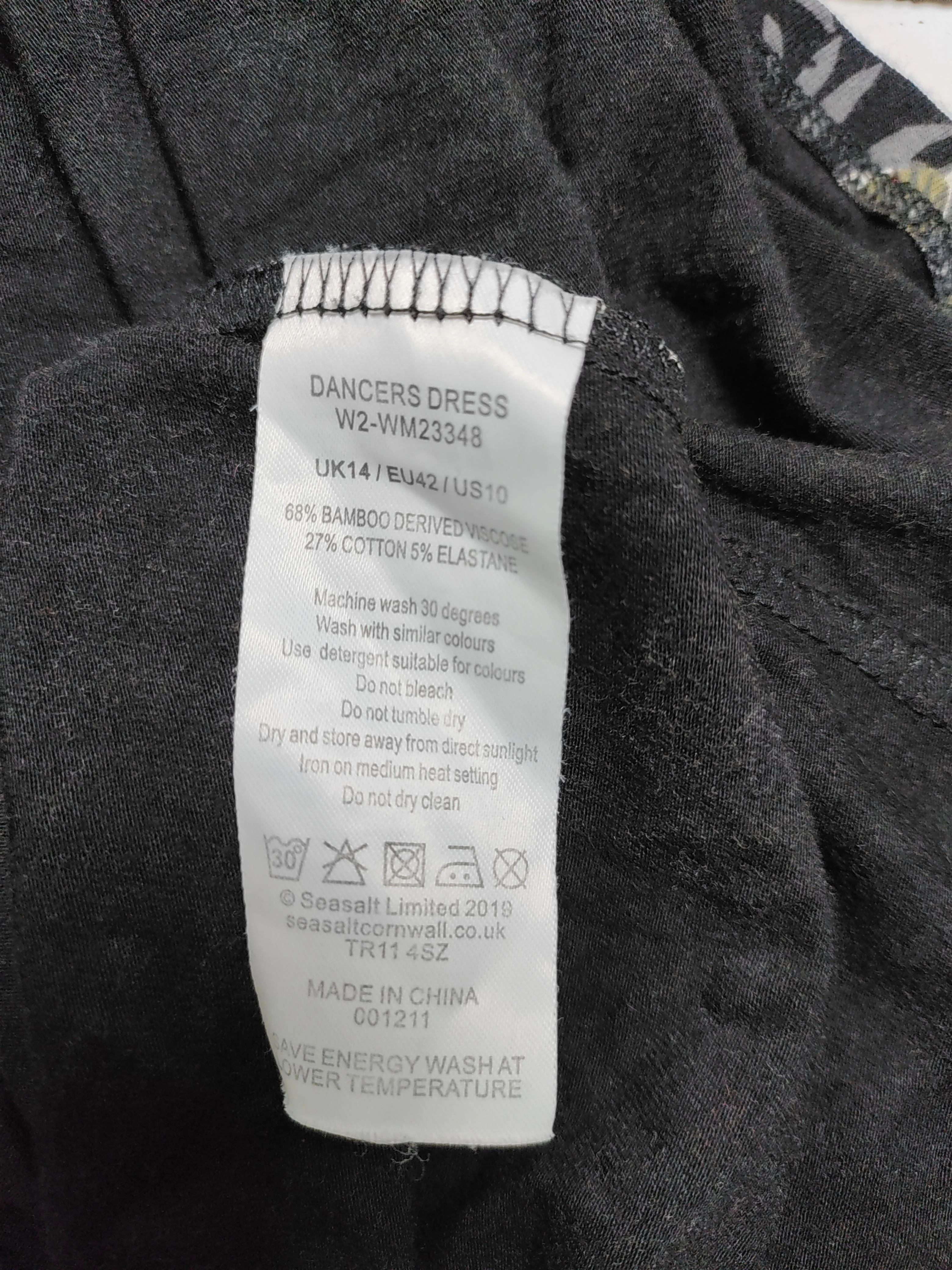SEASALT CORNWALL Shirt Midi Dress UK14 in Black - Image 6