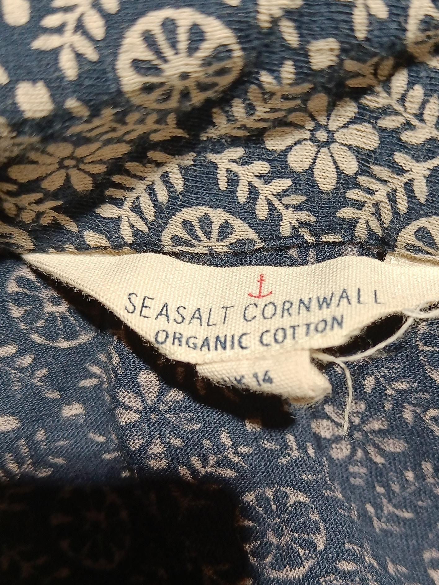 SEASALT CORNWALL Shirt Midi Dress UK14 in Blue - Image 5