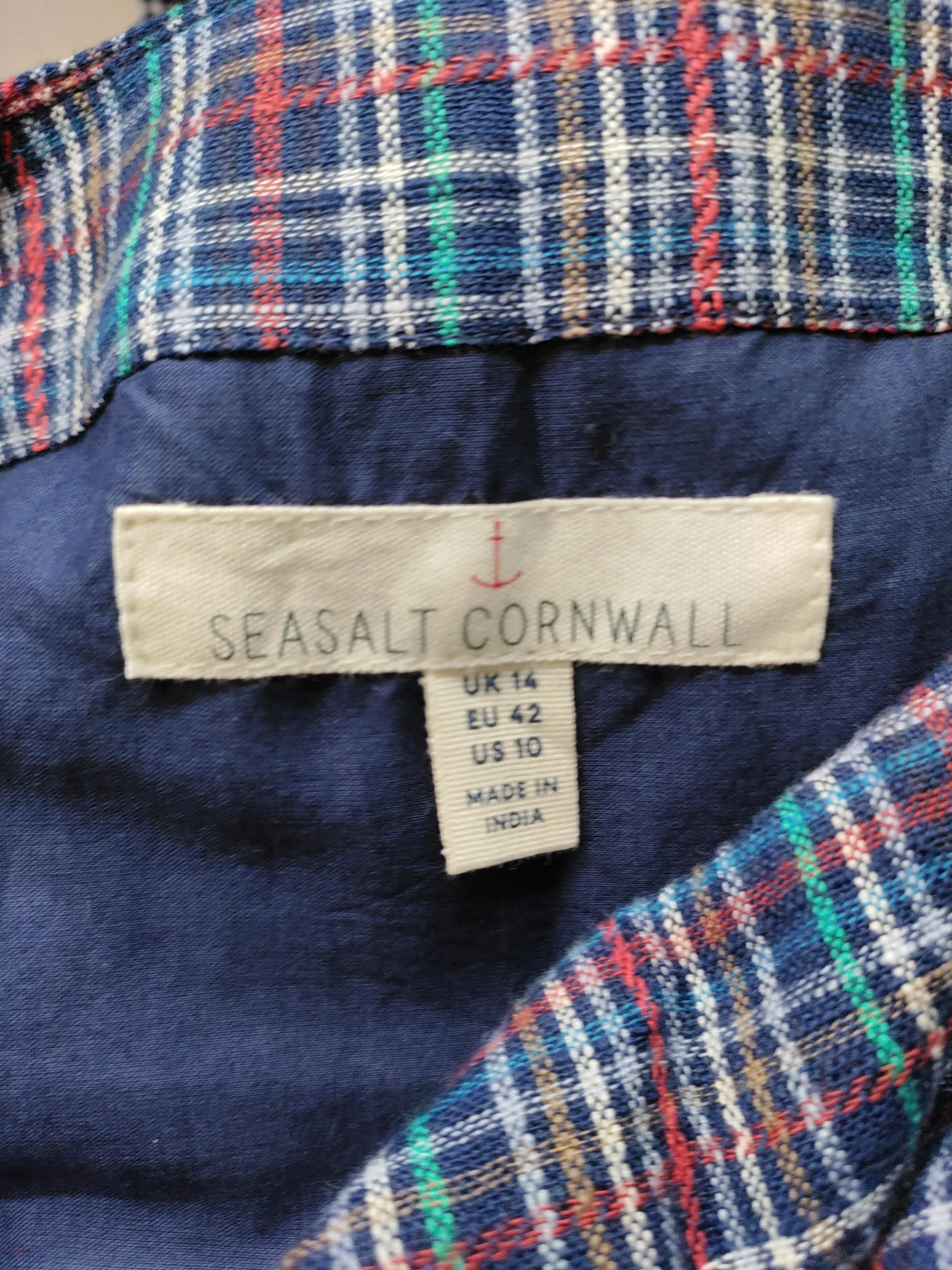 SEASALT CORNWALL Shirt Midi Dress UK14 in Blue - Image 5