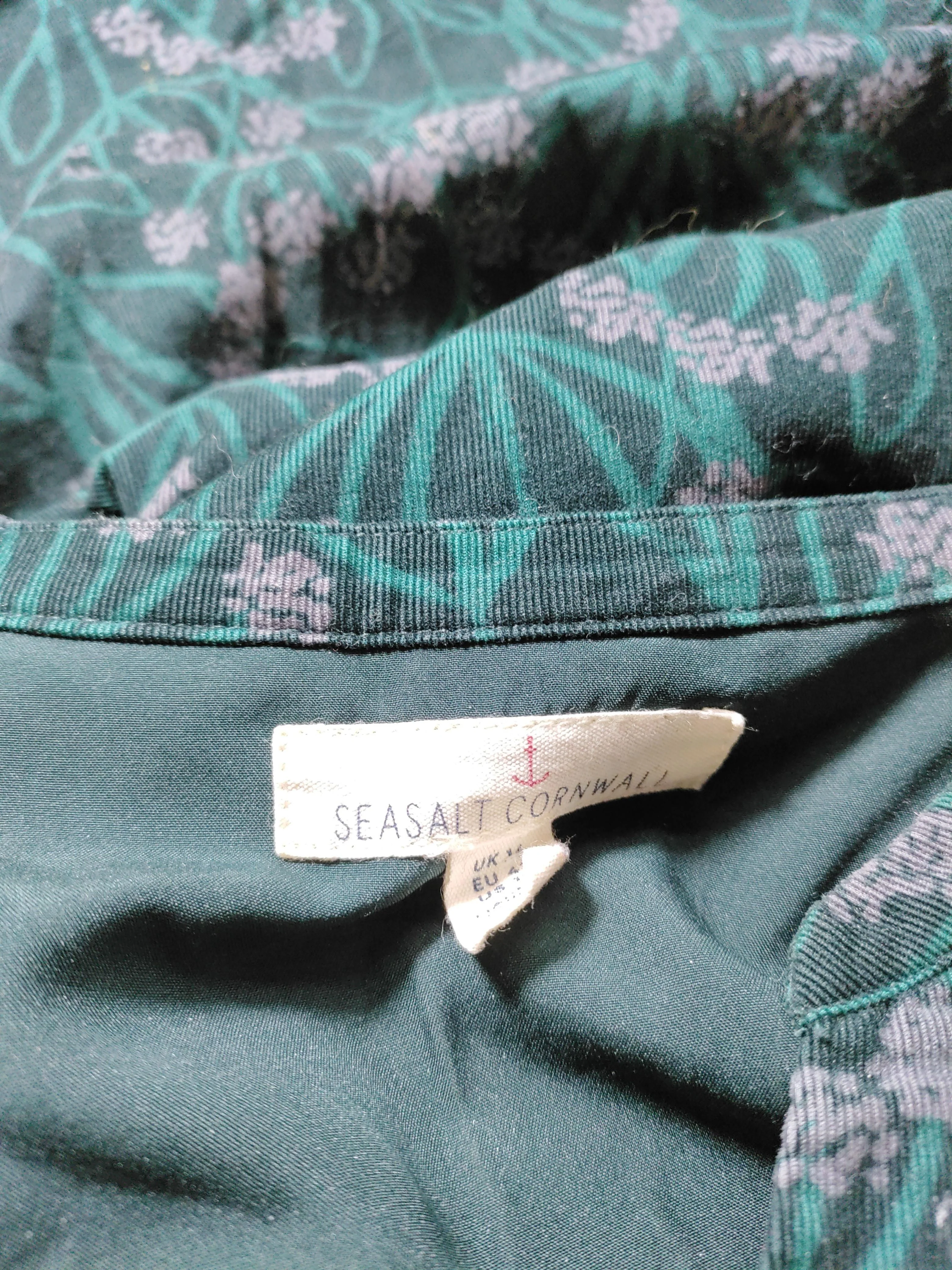 SEASALT CORNWALL Shirt Midi Dress UK14 in Green - Image 5
